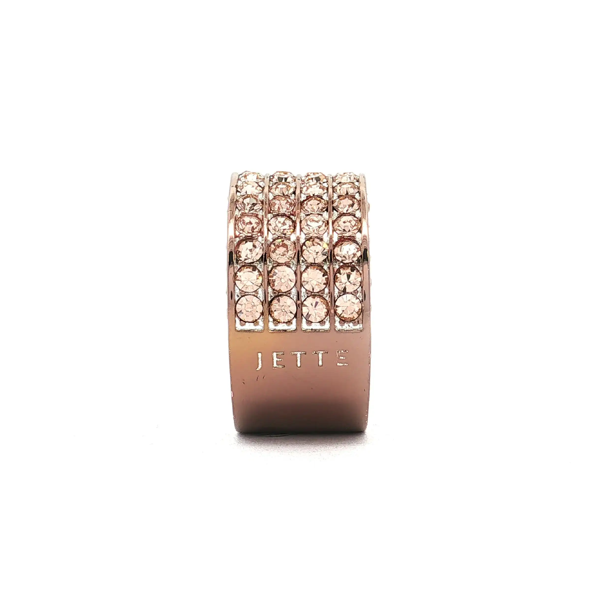 Jette Ring Stahl vergoldet mit Zirkonia