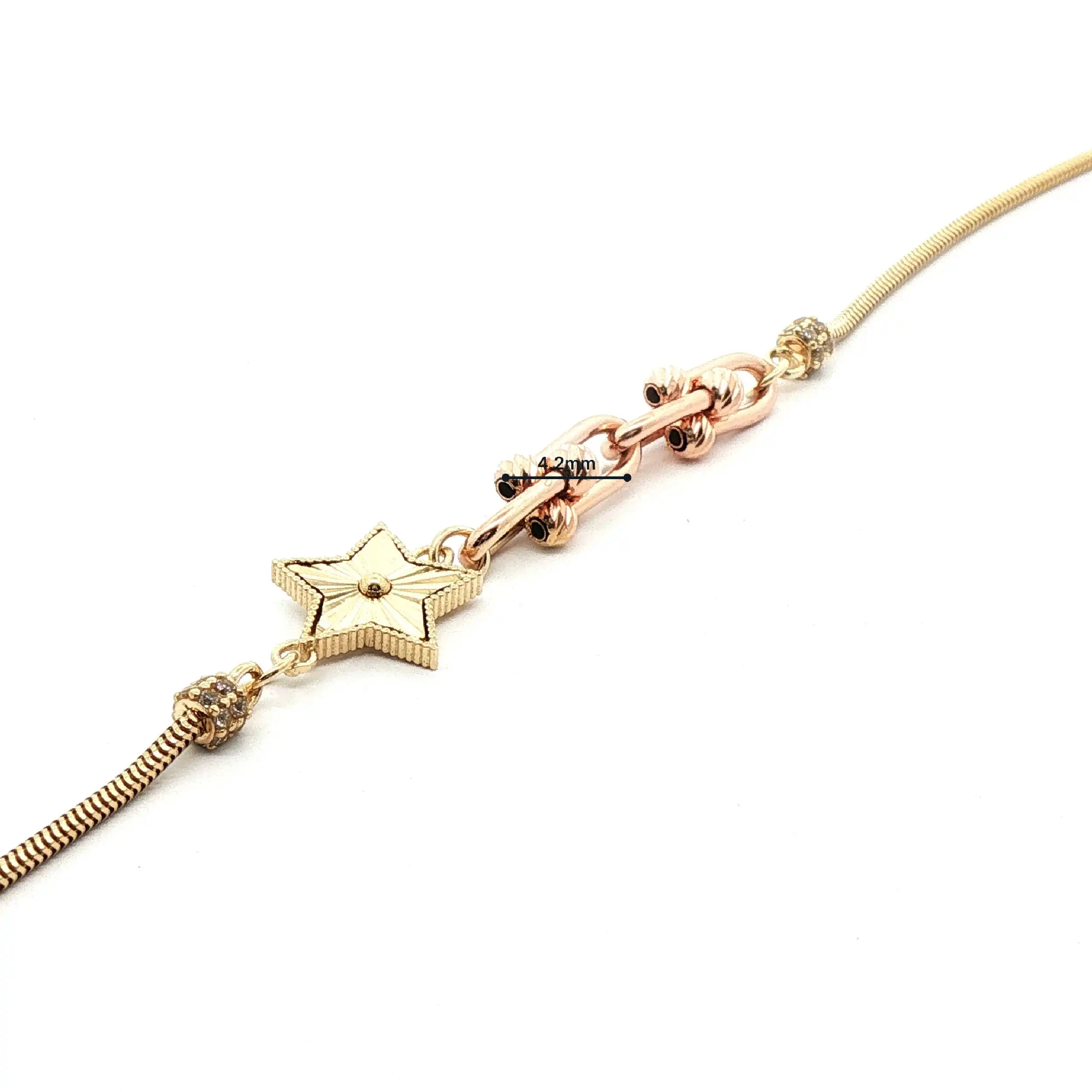 Armband Bicolor mit Stern und Zirkonia