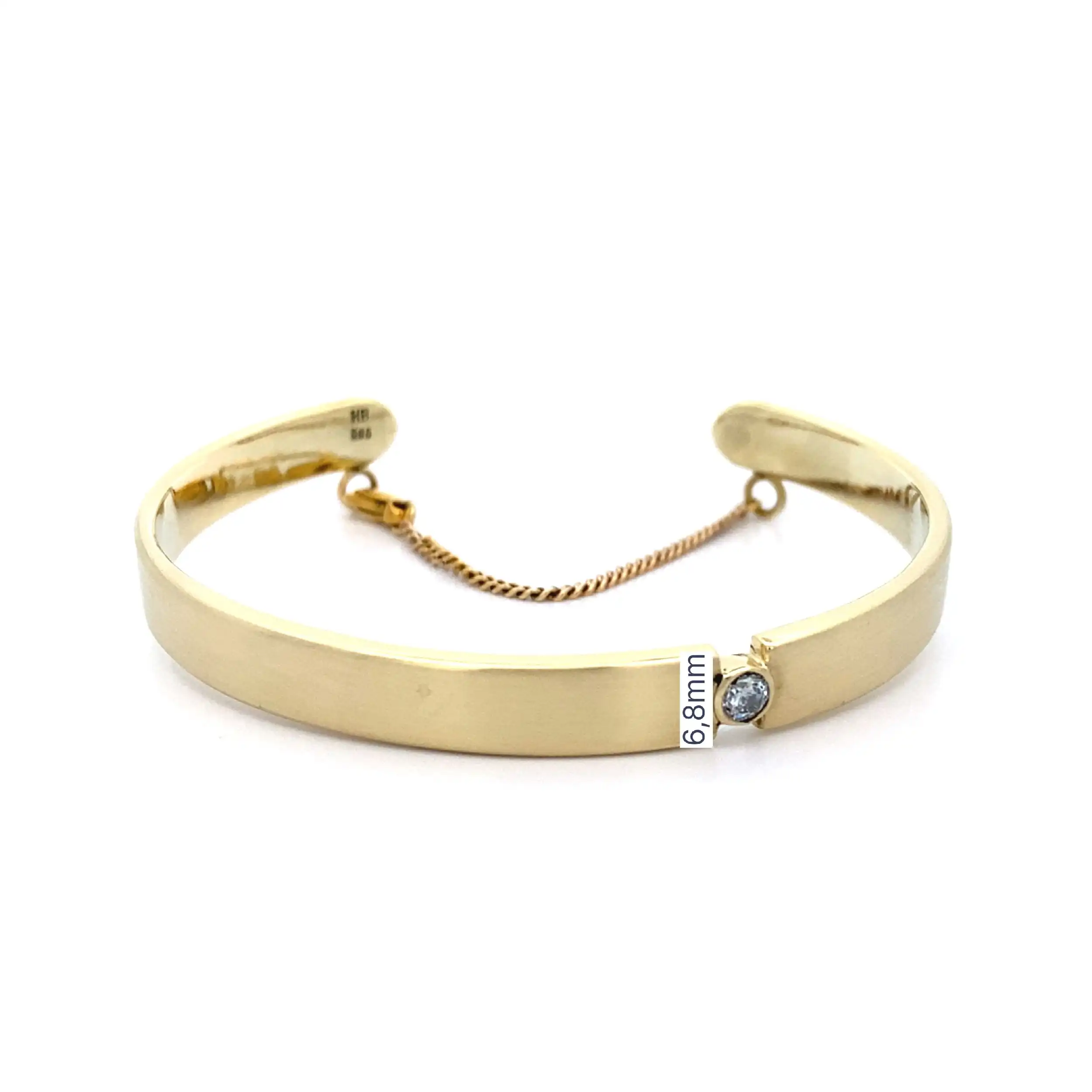 Armreif Gelbgold mattiert mit Brillant