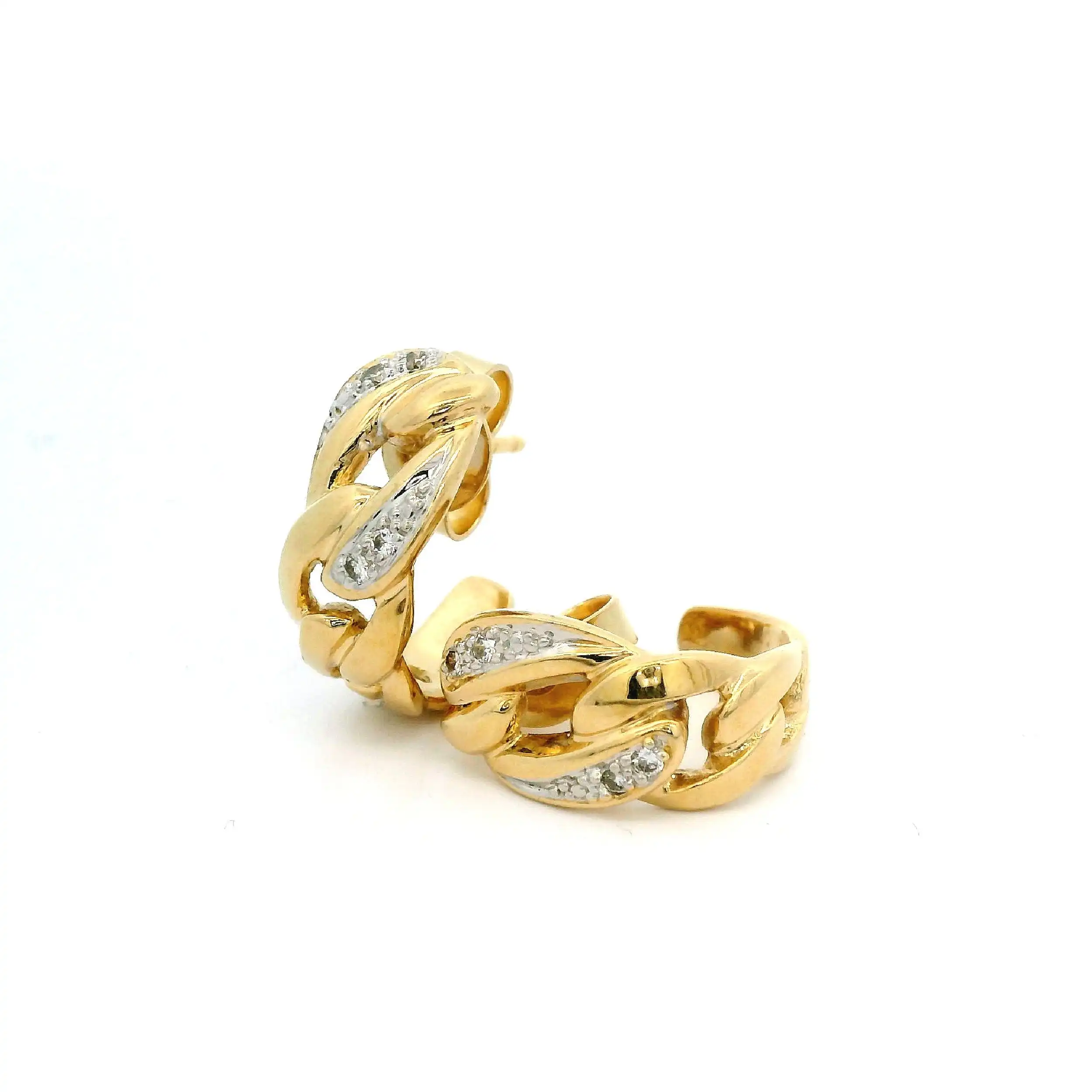 Ohringe Gelbgold mit Brillanten