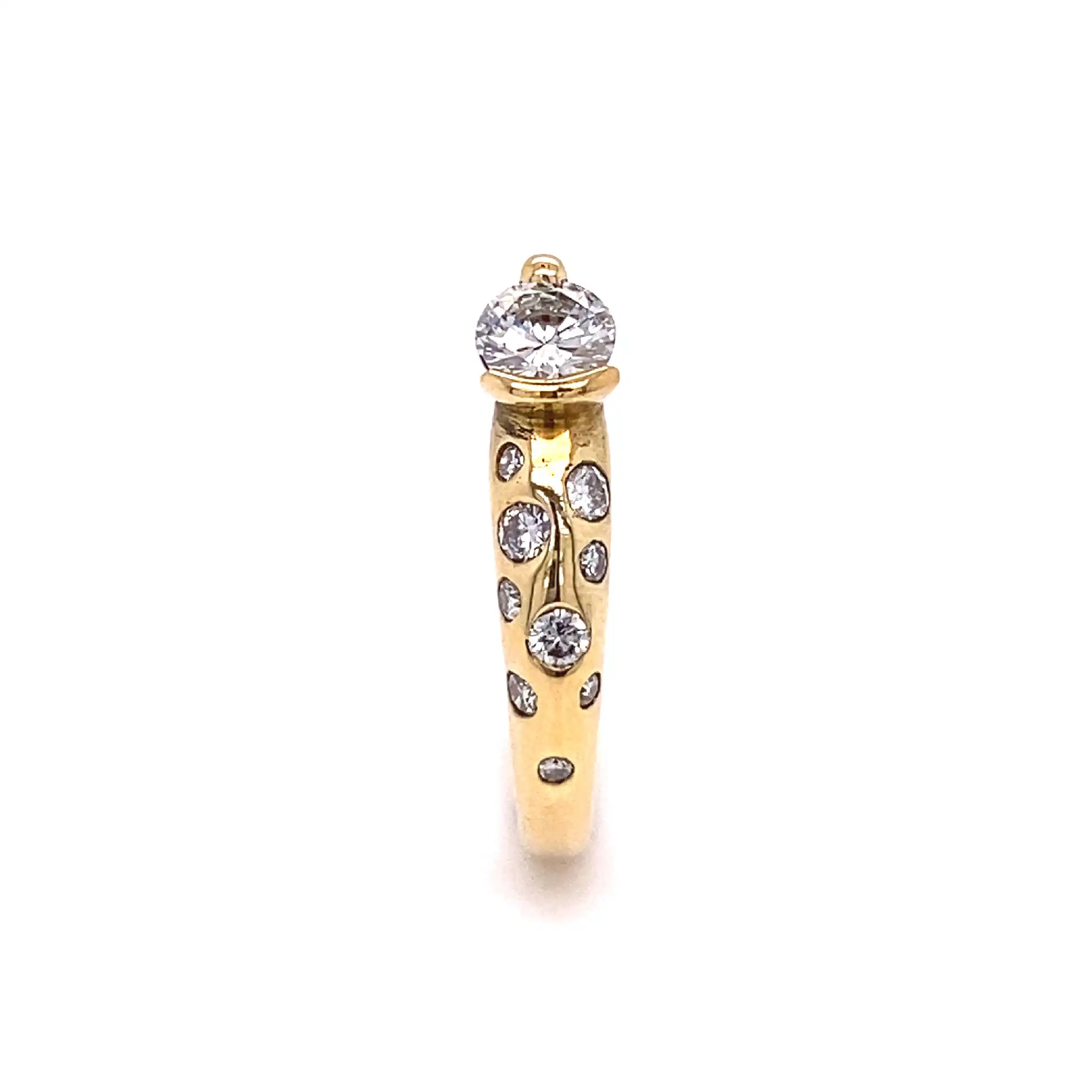 Ring Gelbgold mit Brillanten, graviert mit 0,50ct Ring Gelbgold mit Brillanten, graviert mit 0,50ct
