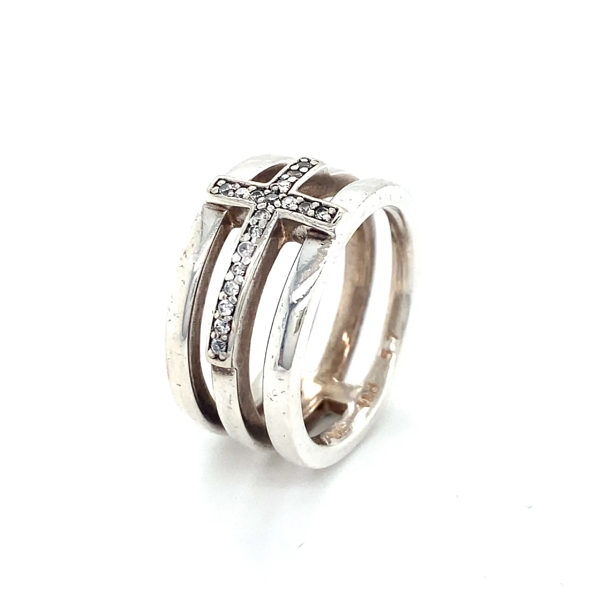 Ring Silber mit Kreuz Zirkonia Ring Silber mit Kreuz Zirkonia