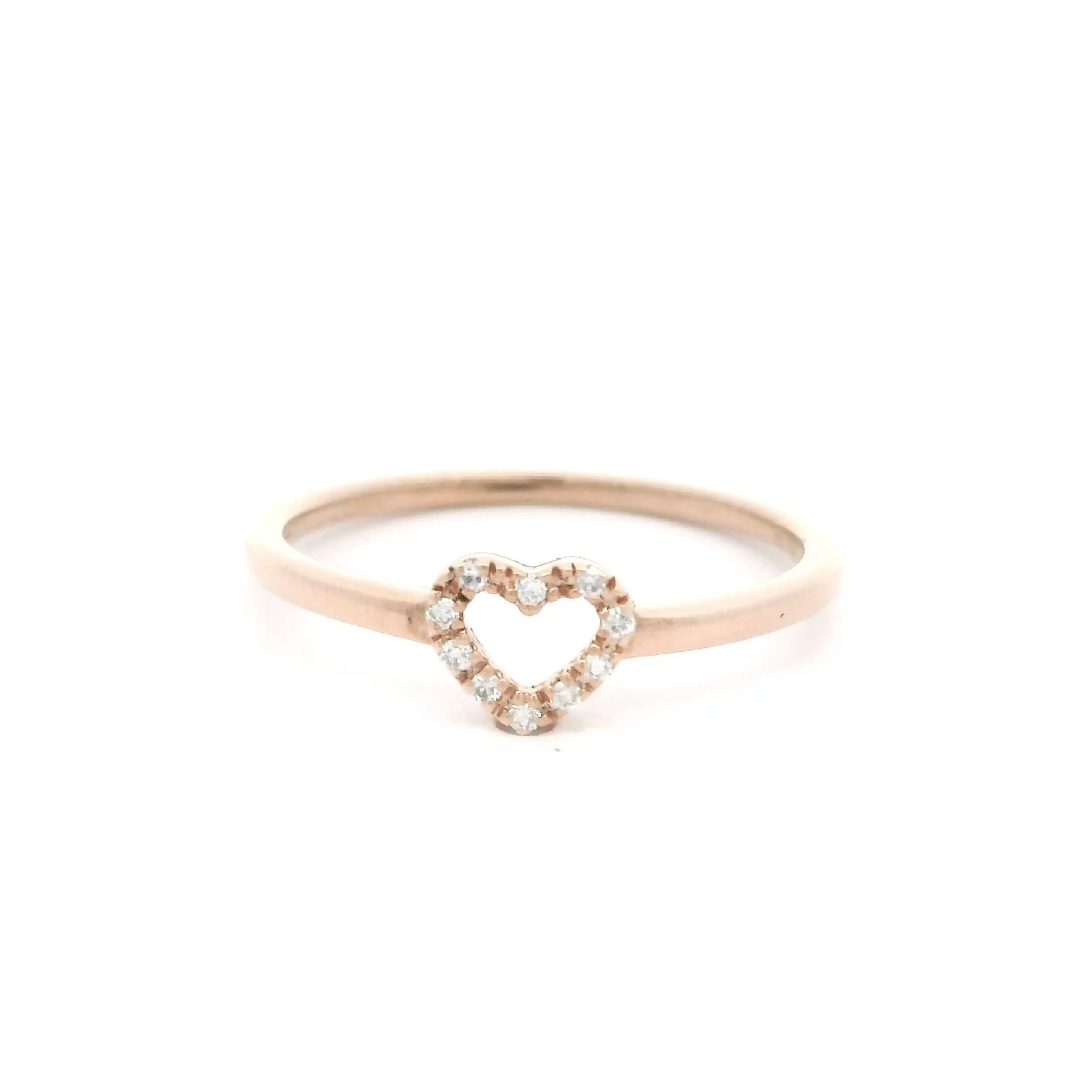 Ring Rotgold "Herz" mit Brillanten Ring Rotgold "Herz" mit Brillanten