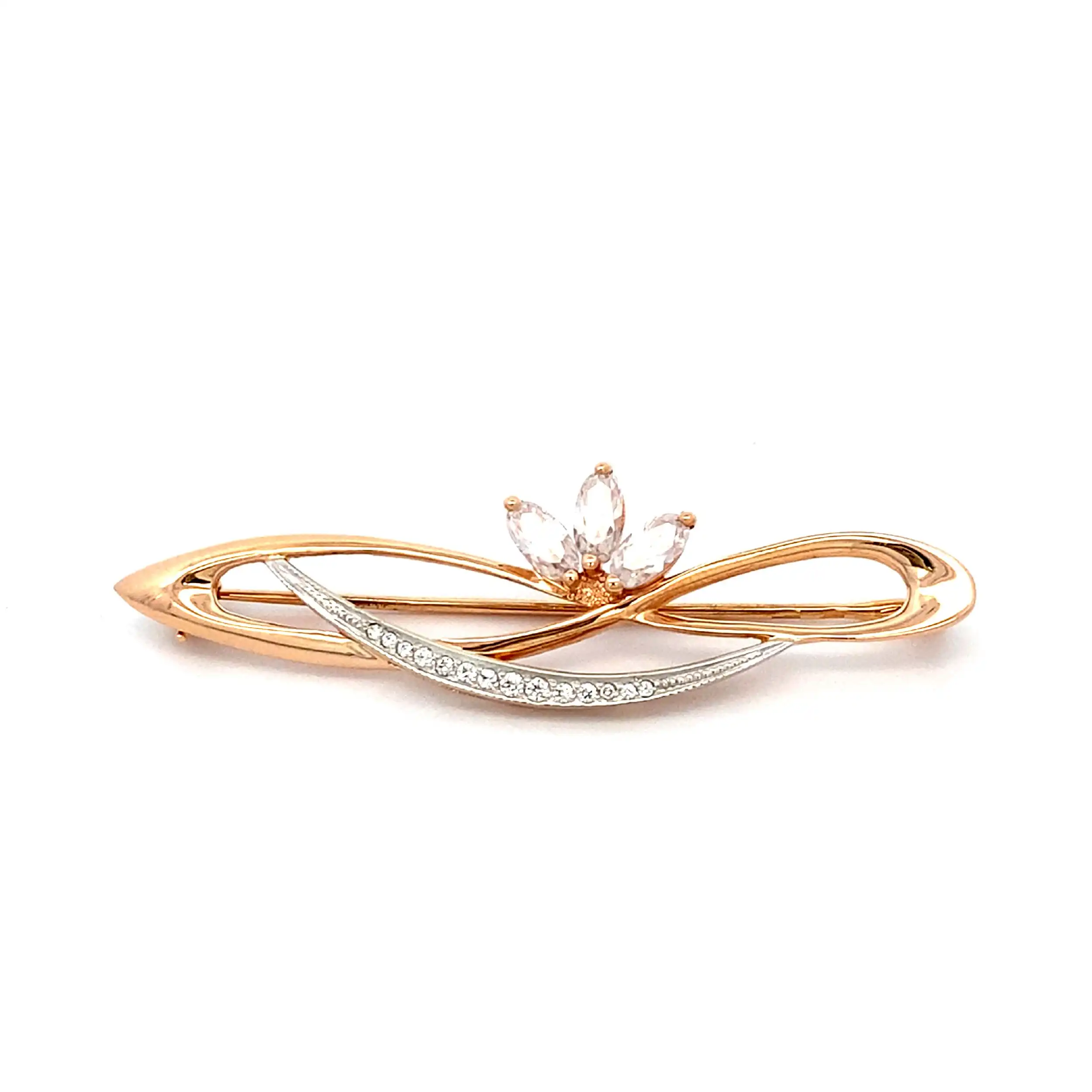 Brosche Roségold mit Zirkonia Brosche Roségold mit Zirkonia