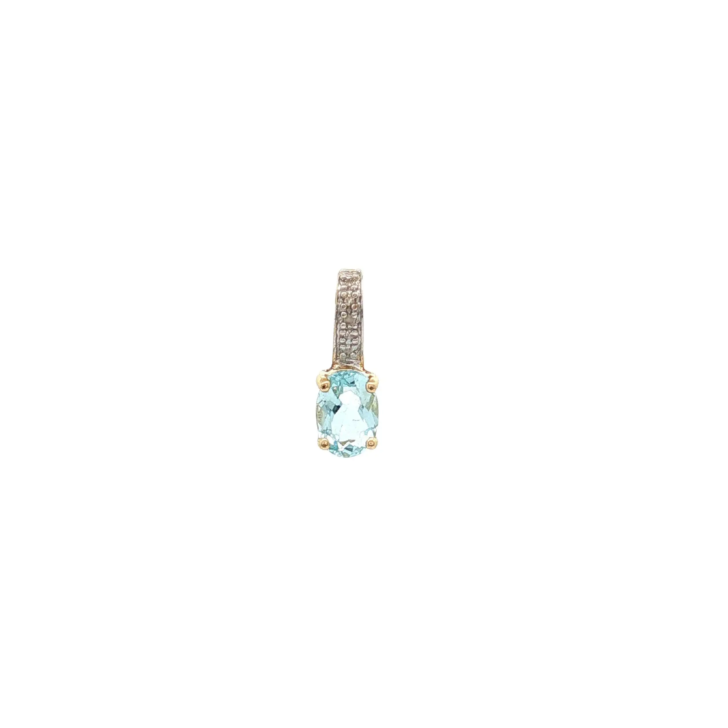 Anhänger Bicolor mit Blautopas und Diamanten