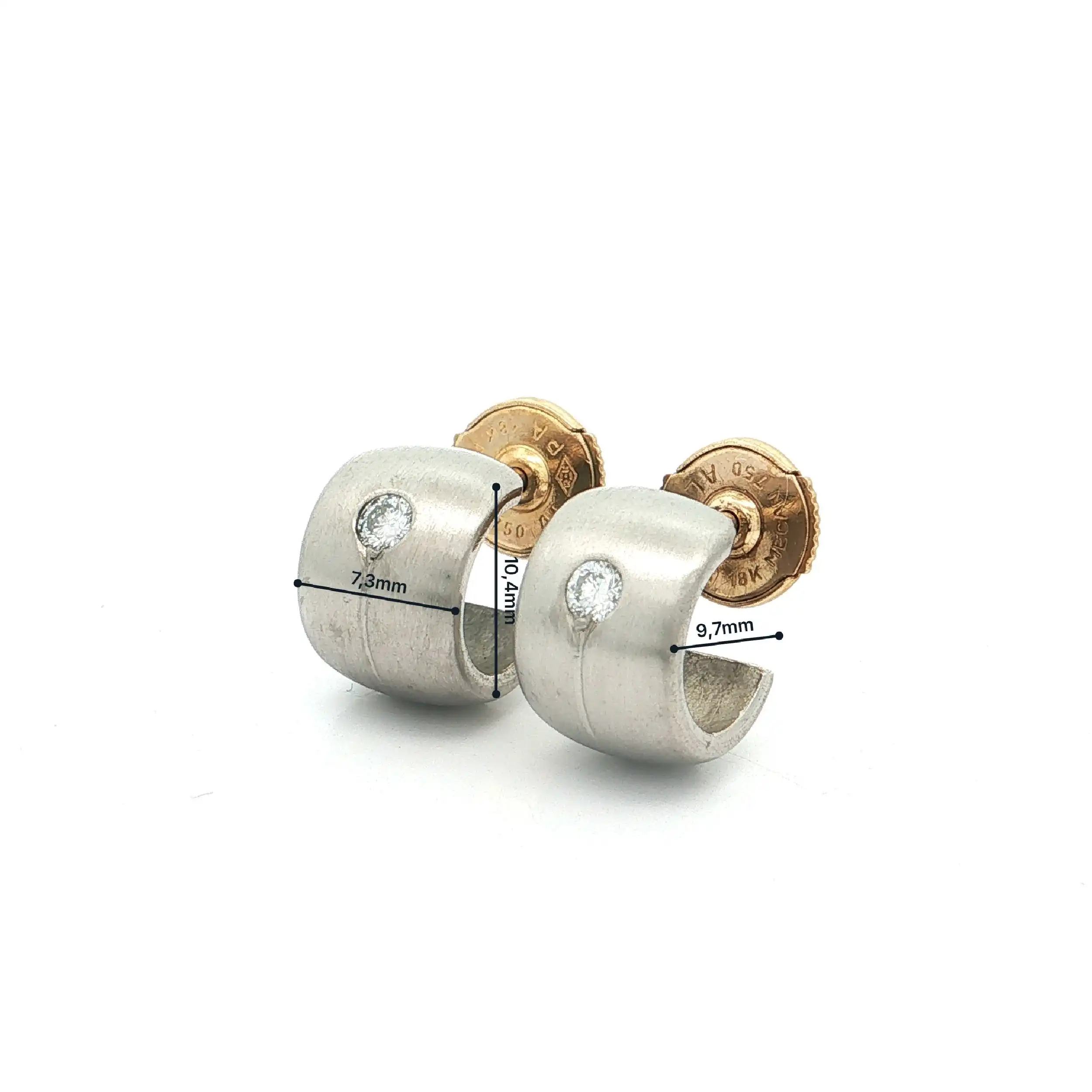 Ohrstecker Gelbgold Paladium mit Brillanten Ohrstecker Gelbgold Paladium mit Brillanten