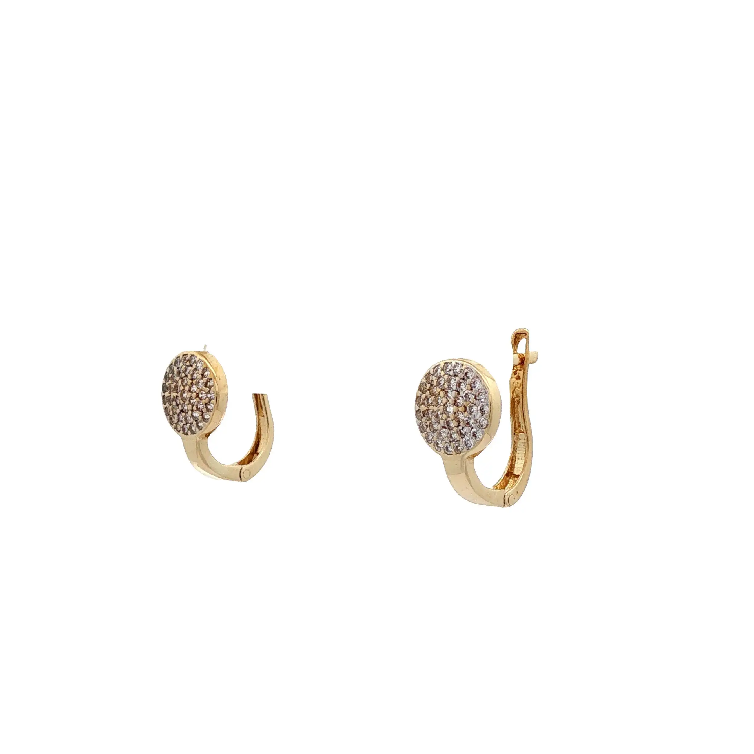 Paar Ohrstecker Gelbgold mit Zirkonia