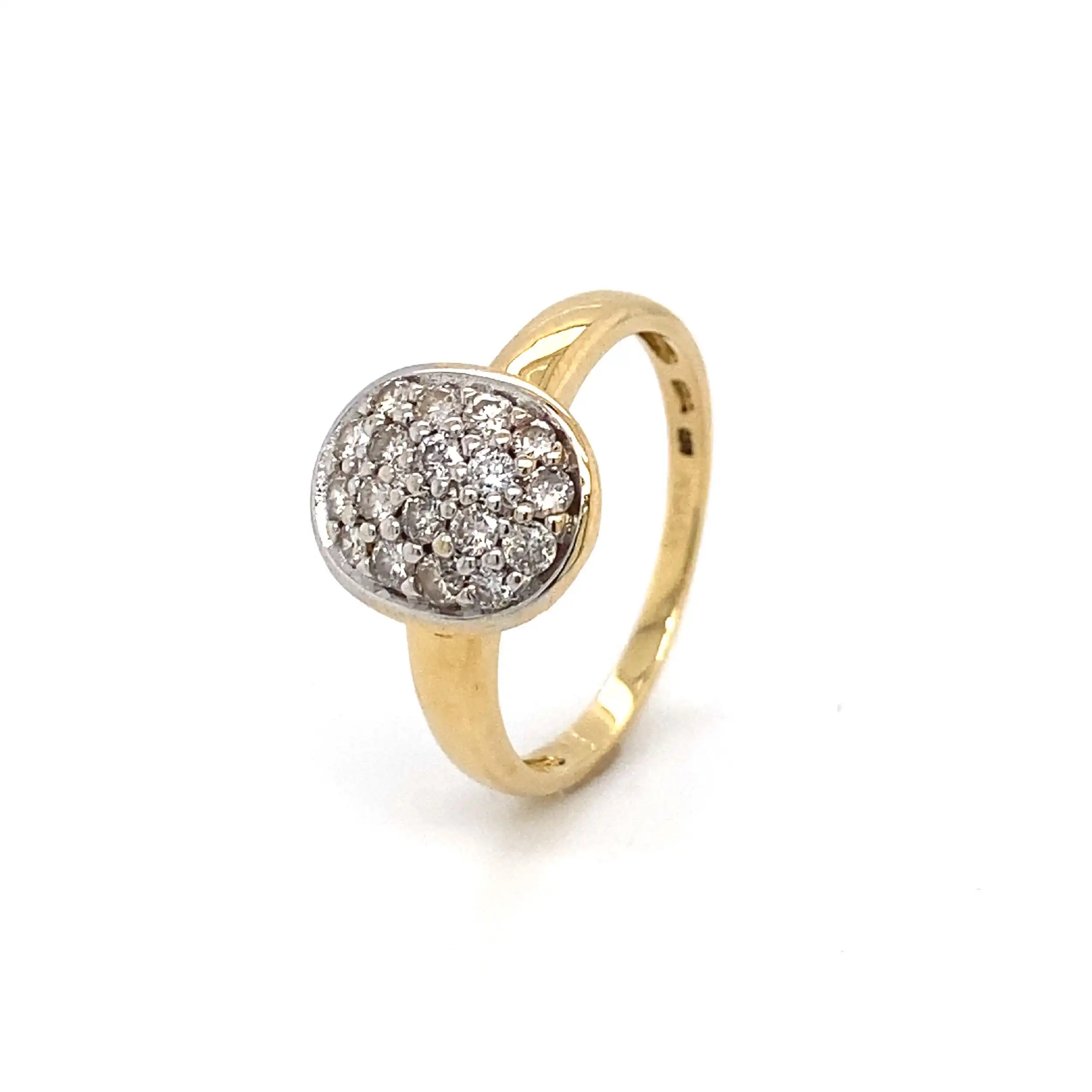 Ring Bicolor mit Brillanten, graviert mit 0,50ct Ring Bicolor mit Brillanten, graviert mit 0,50ct