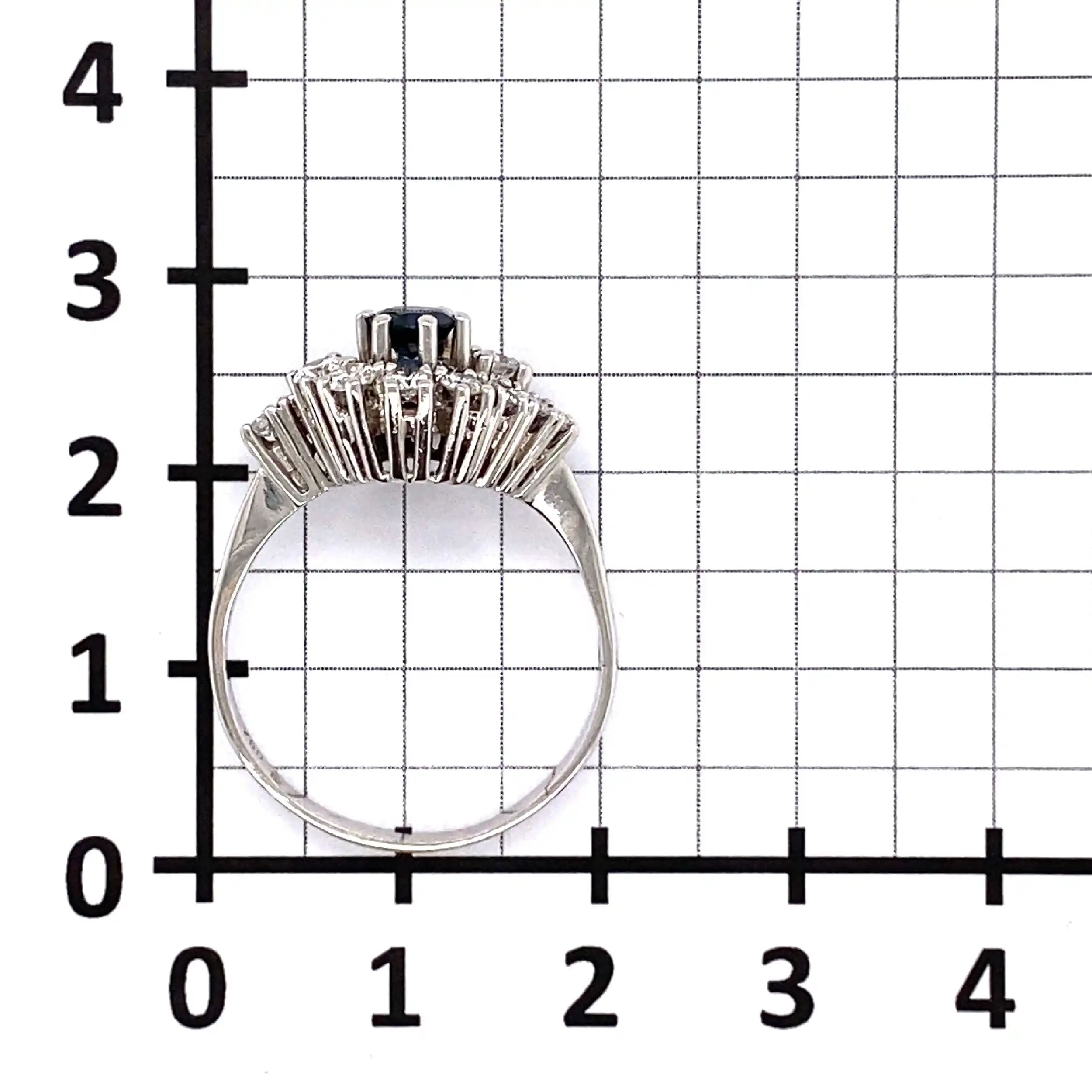 Ring Weißgold mit Saphir & Brillanten