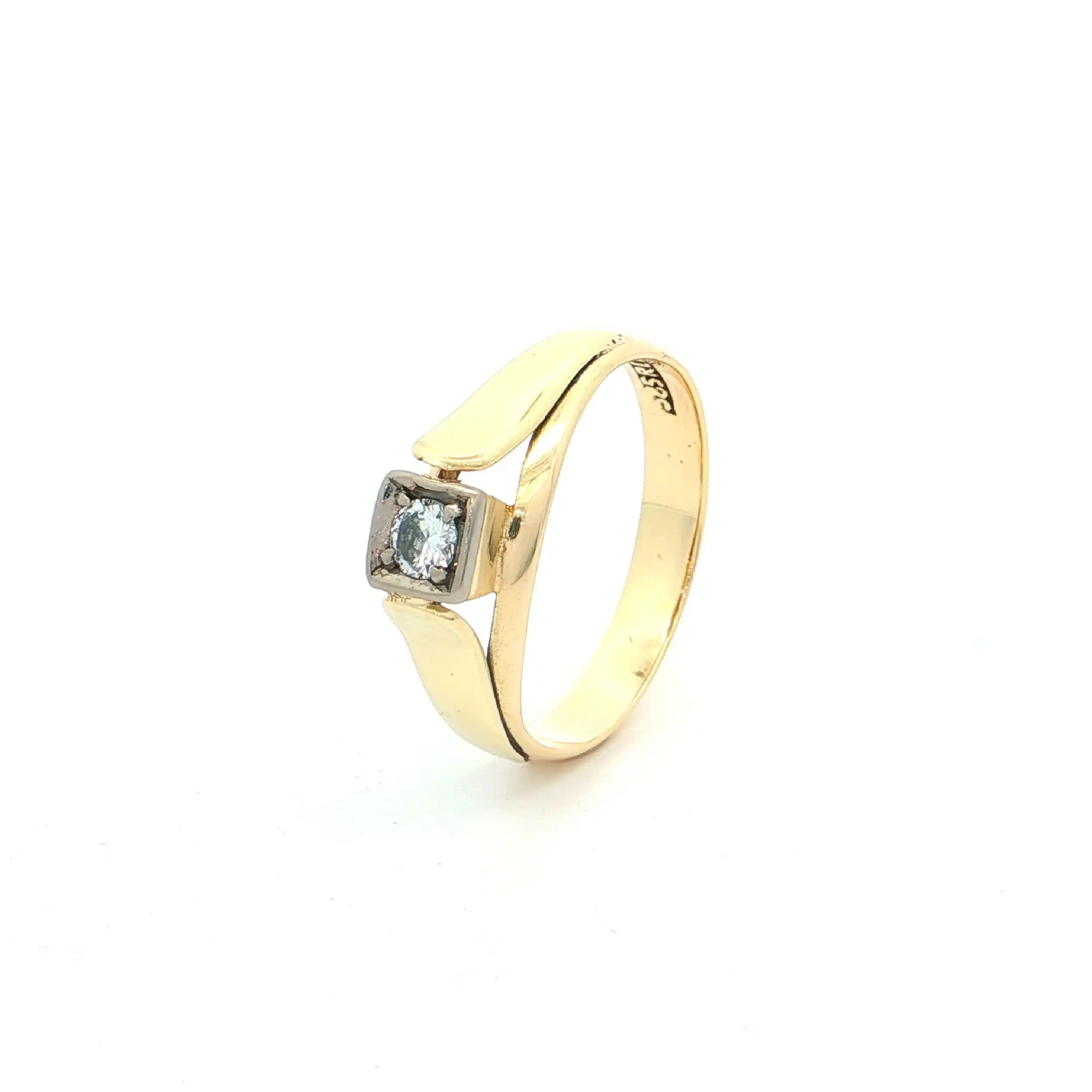 Ring Bicolor mit Brillant Ring Bicolor mit Brillant