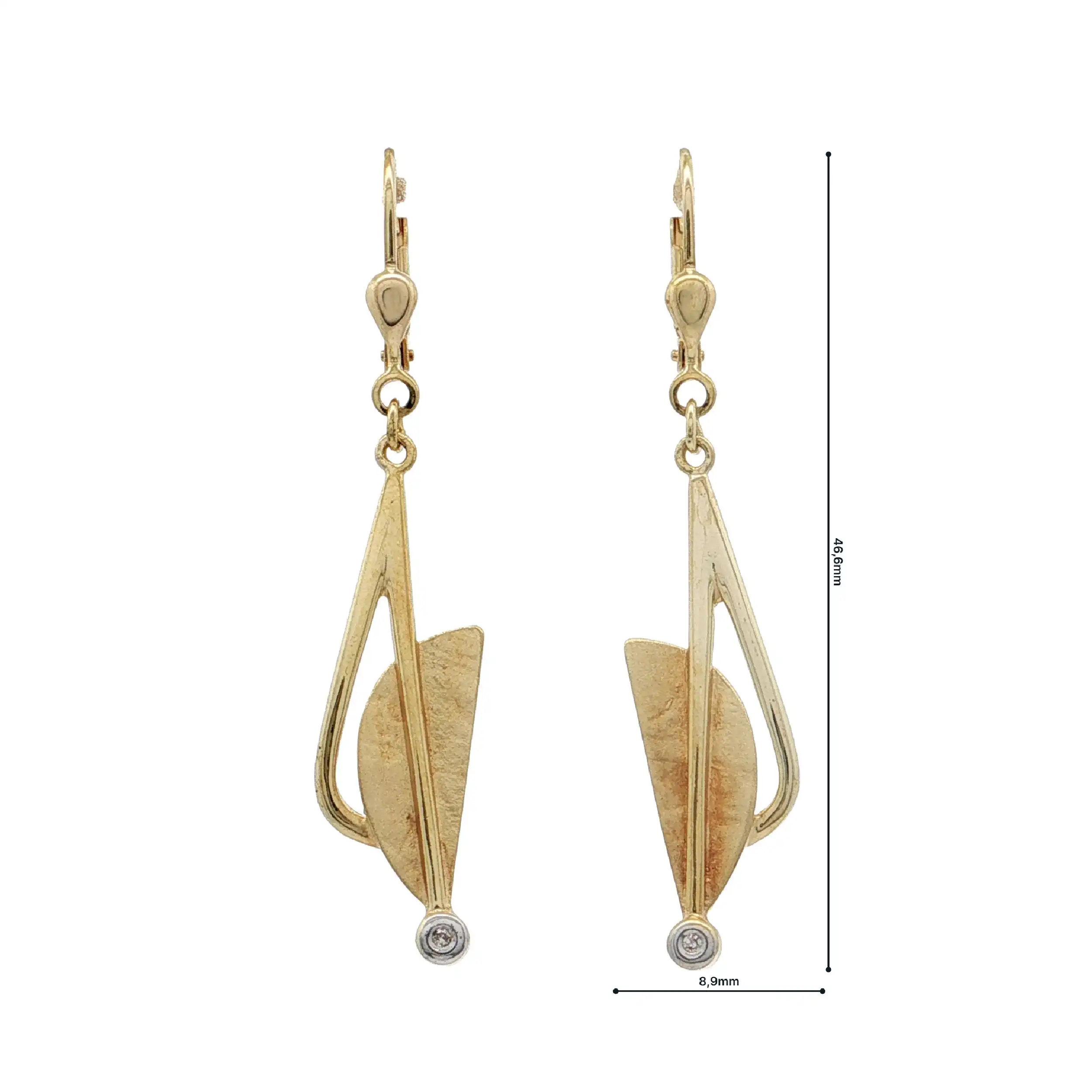 Ohrhänger Bicolor mit Diamanten Ohrhänger Bicolor mit Diamanten