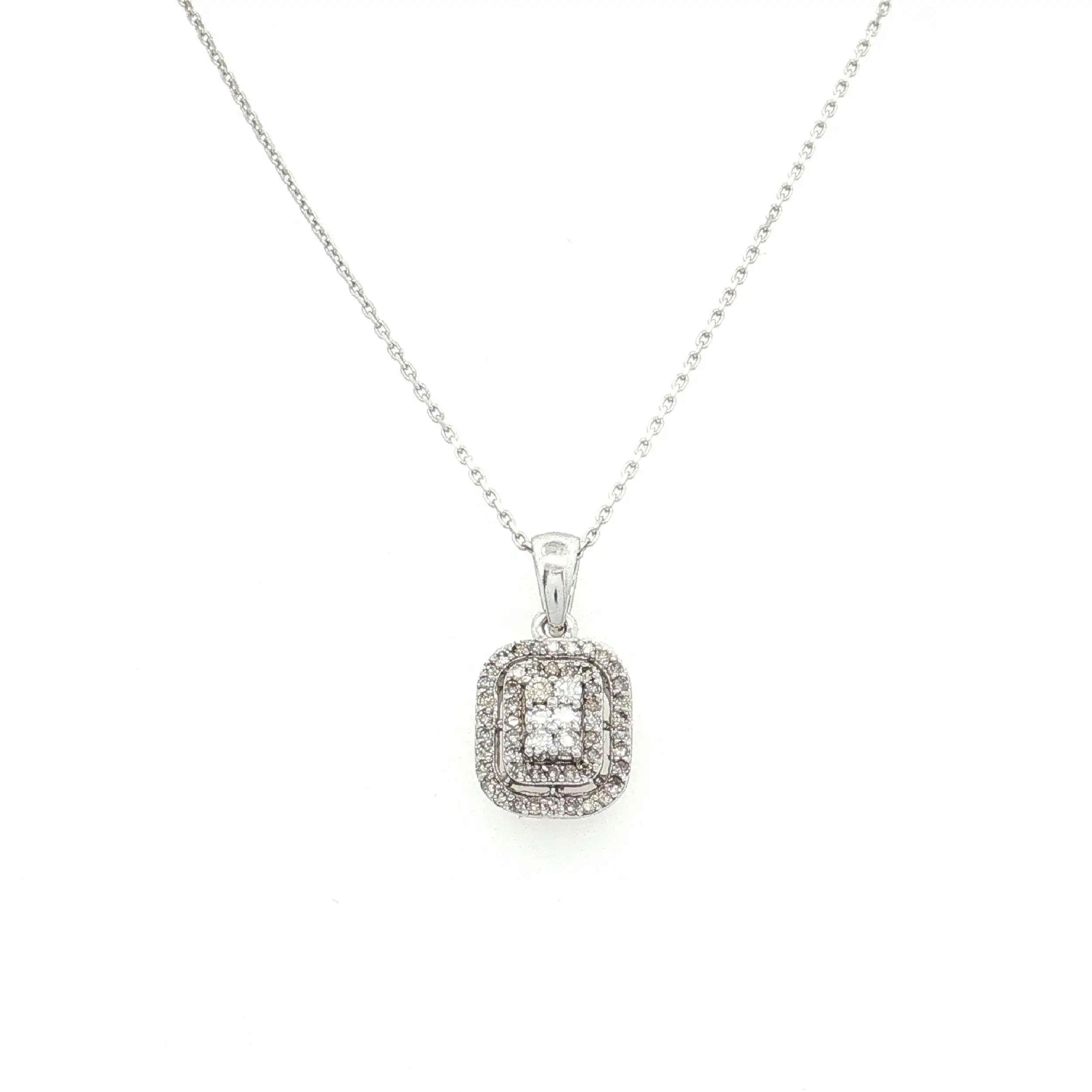 Kette mit Anhänger Brillant und Diamantbesatz