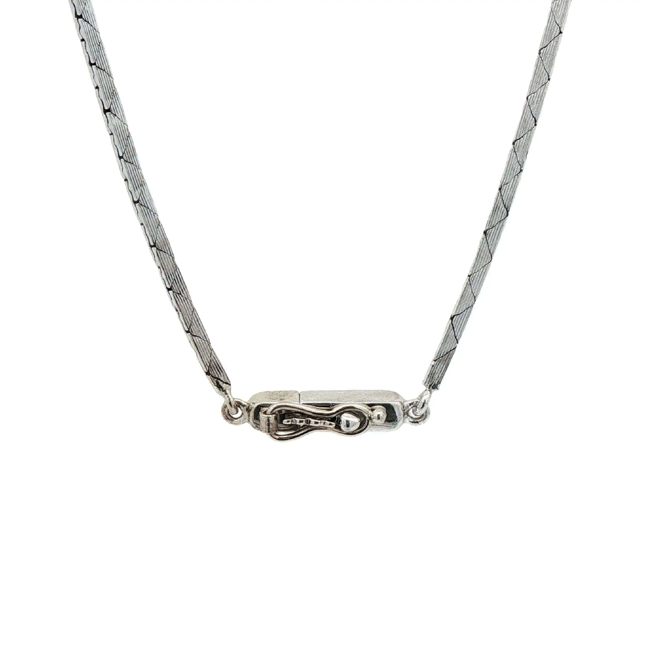 Collier Weißgold mit Brillanten und Saphir Collier Weißgold mit Brillanten und Saphir