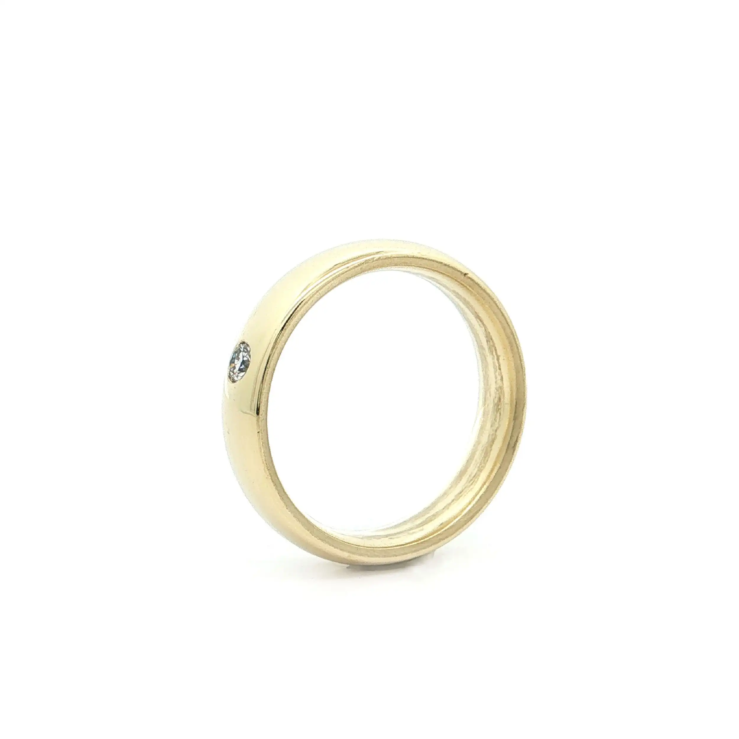 Trauring Gelbgold mit Brillant