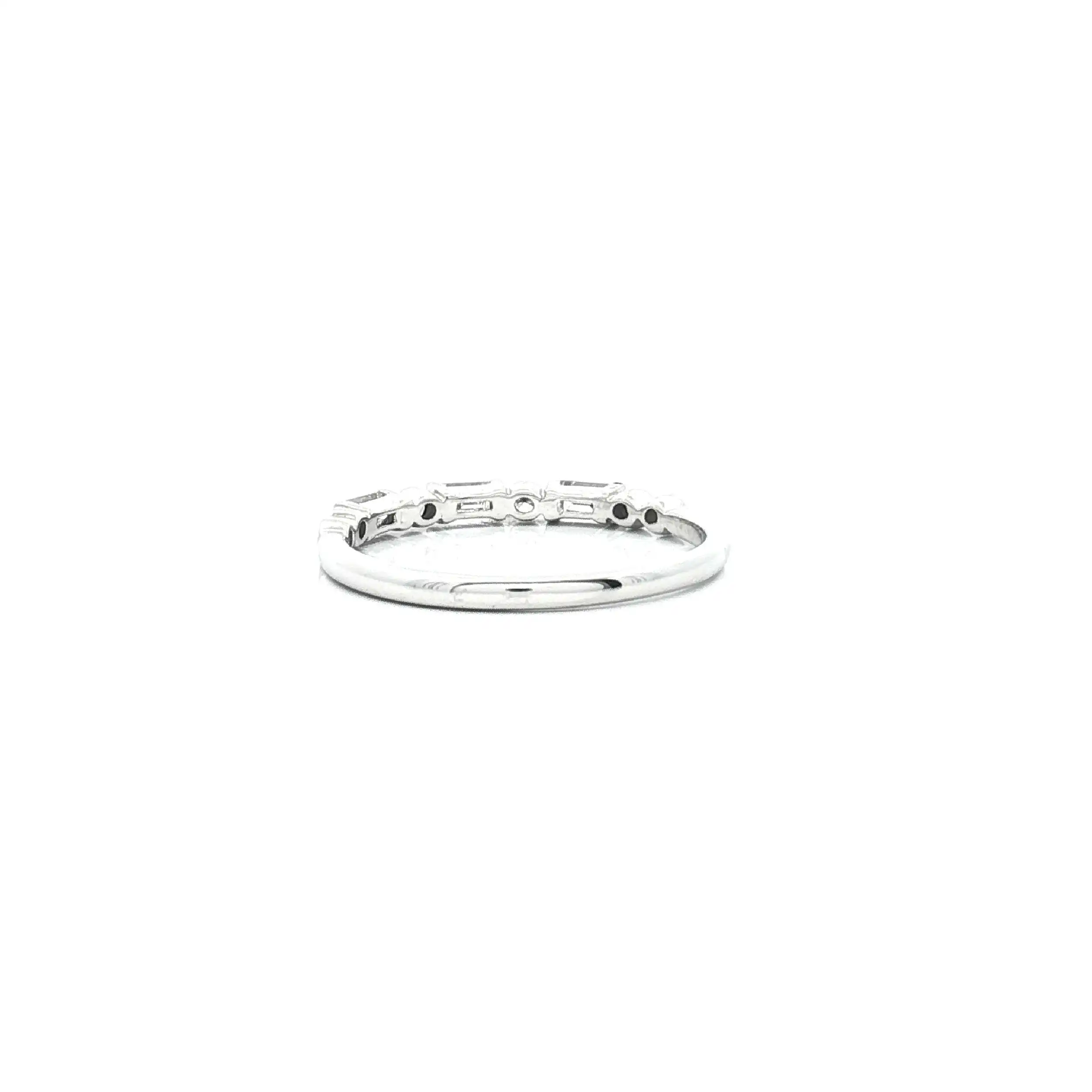 Halbmemoryring Weißgold mit Brillanten und Diamanten Halbmemoryring Weißgold mit Brillanten und Diamanten