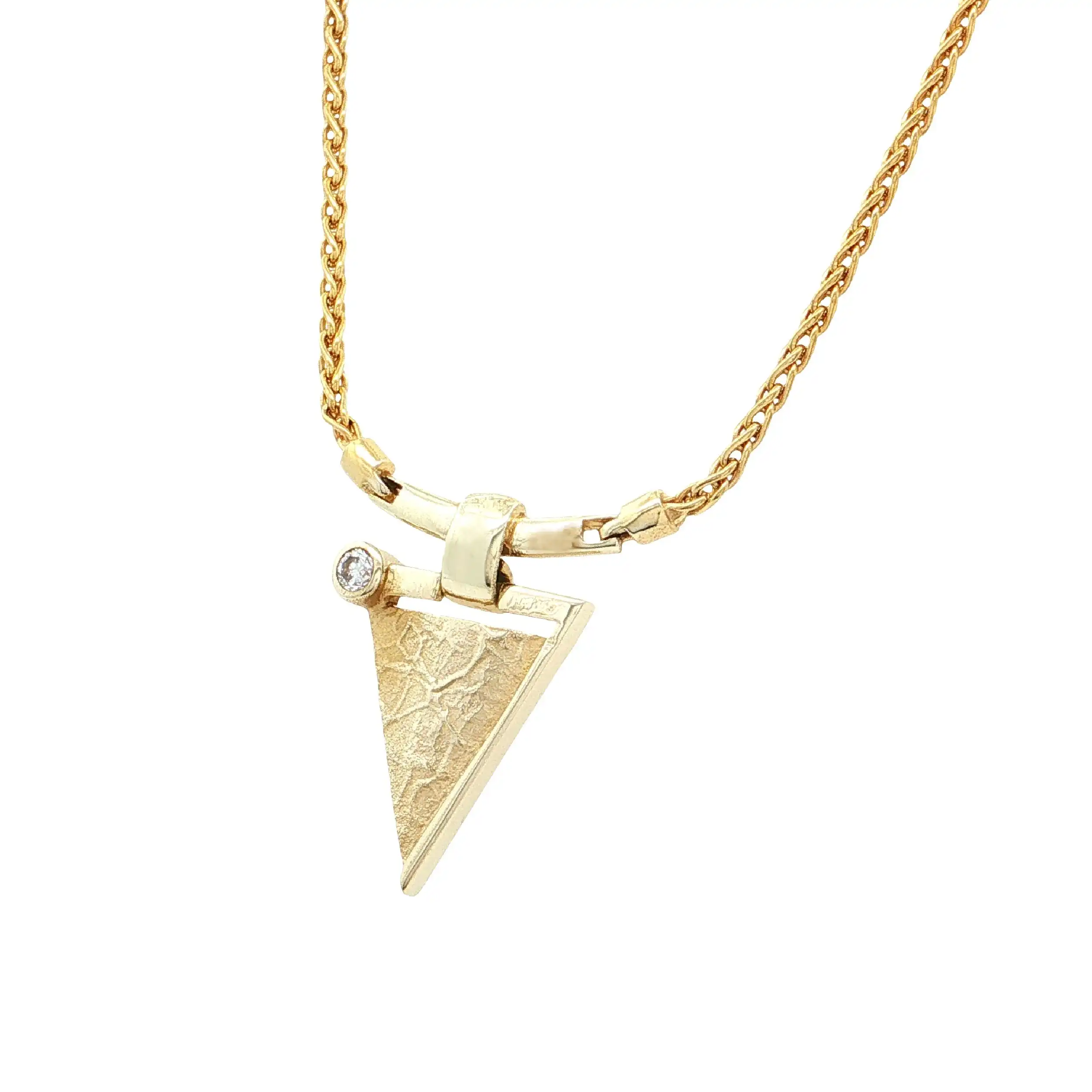 Kette Gelbgold mit Anhänger mit Zirkonia