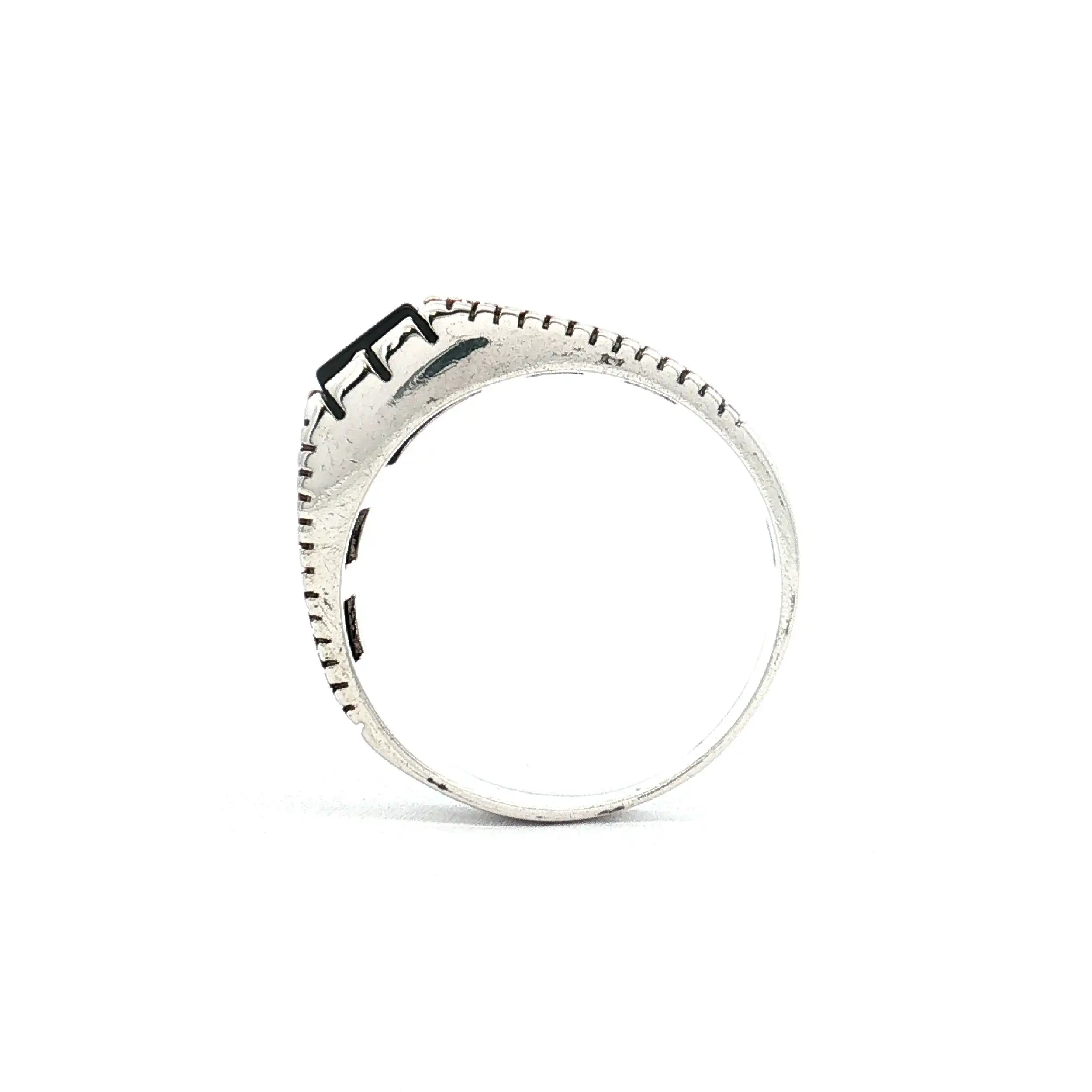 Herrenring Silber teilvergoldet mit Onyx Herrenring Silber teilvergoldet mit Onyx