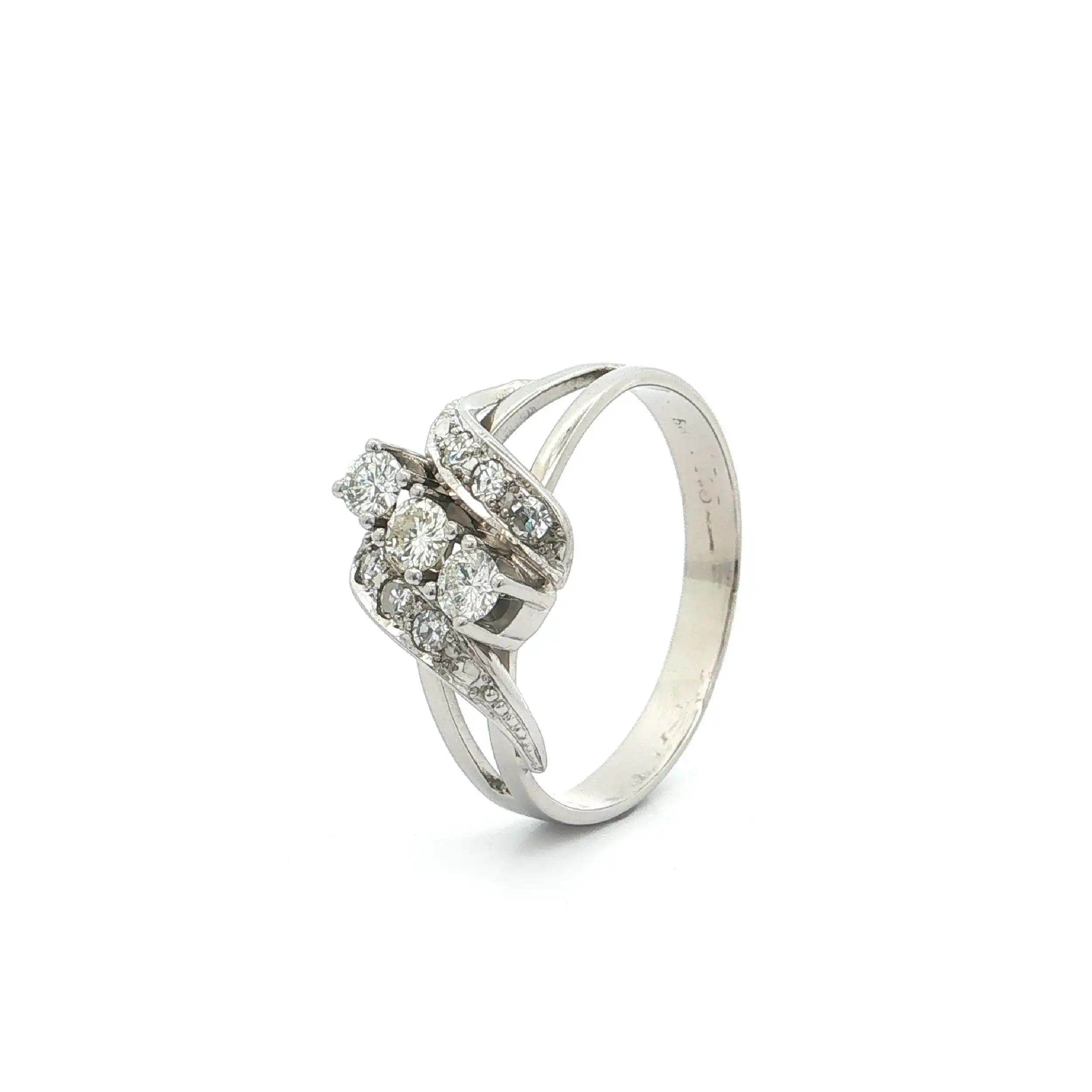 Ring Weißgold mit Brillanten und Diamanten