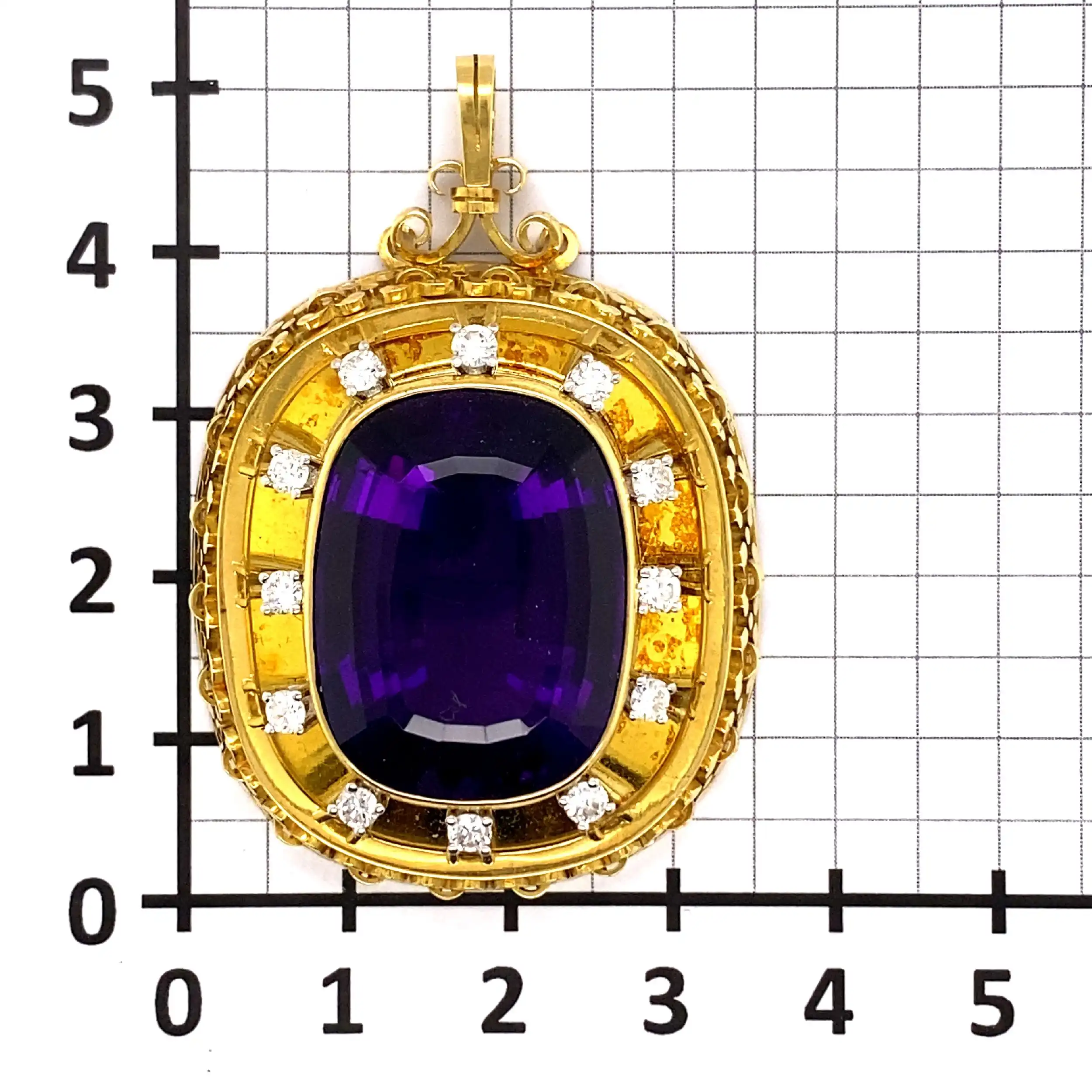 Anhänger Gelbgold mit Amethyst & Brillanten