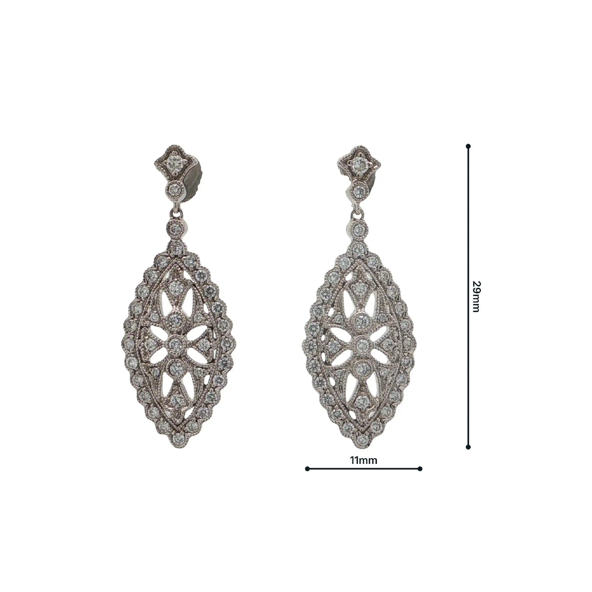 Ohrstecker Weißgold mit Brillanten 0,56ct. TW/SI