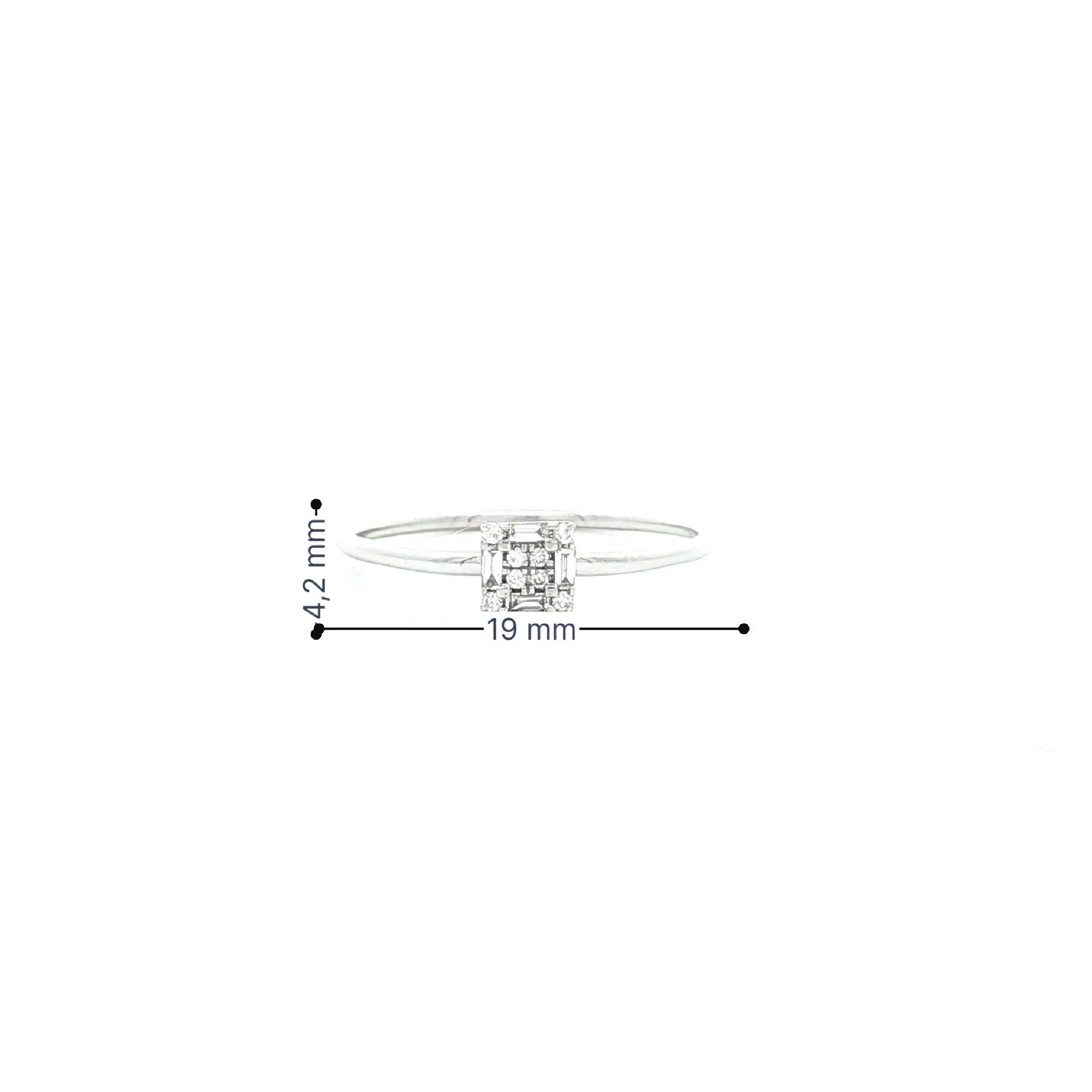 Ring Weißgold mit Brillanten und Diamanten Ring Weißgold mit Brillanten und Diamanten