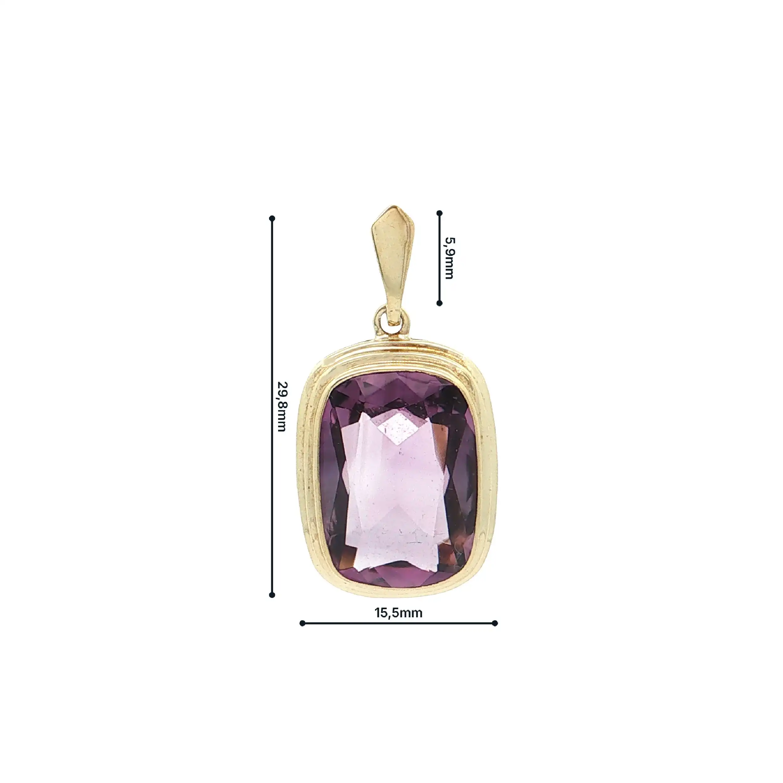 Anhänger Gelbgold mit Amethyst Anhänger Gelbgold mit Amethyst