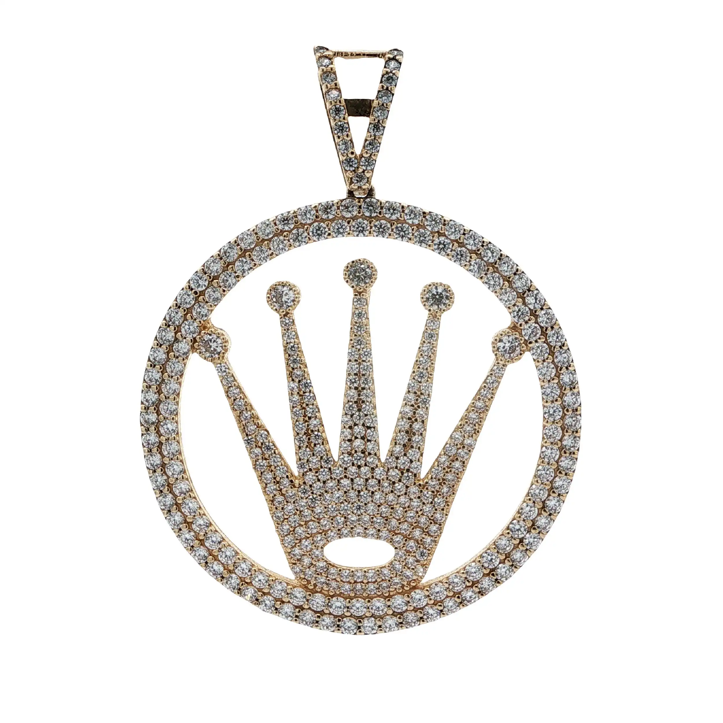 Anhänger Gelbgold Krone mit Zirkonia