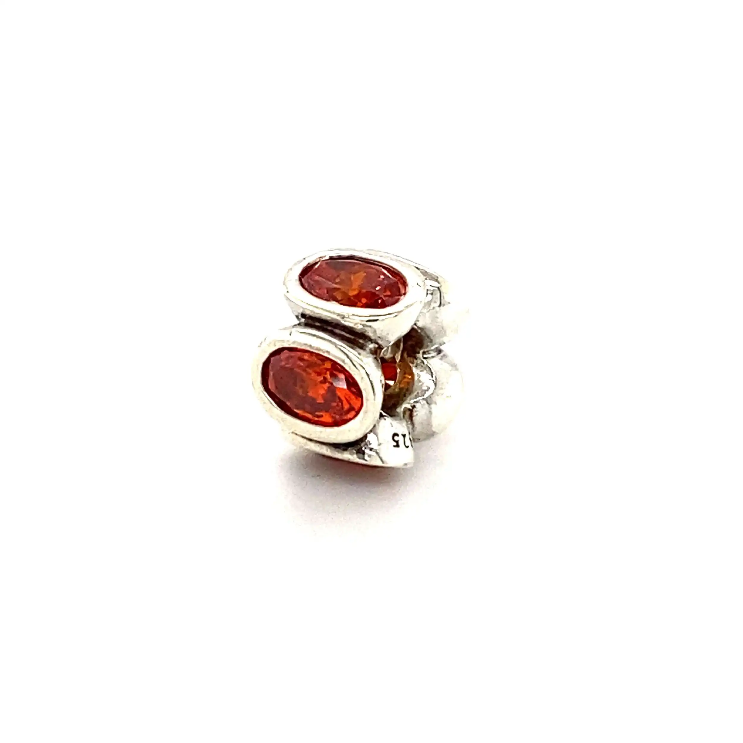 Silberanhänger Pandora Charm - Ovale Lichter orangenen Zirkonia Silberanhänger Pandora Charm - Ovale Lichter orangenen Zirkonia