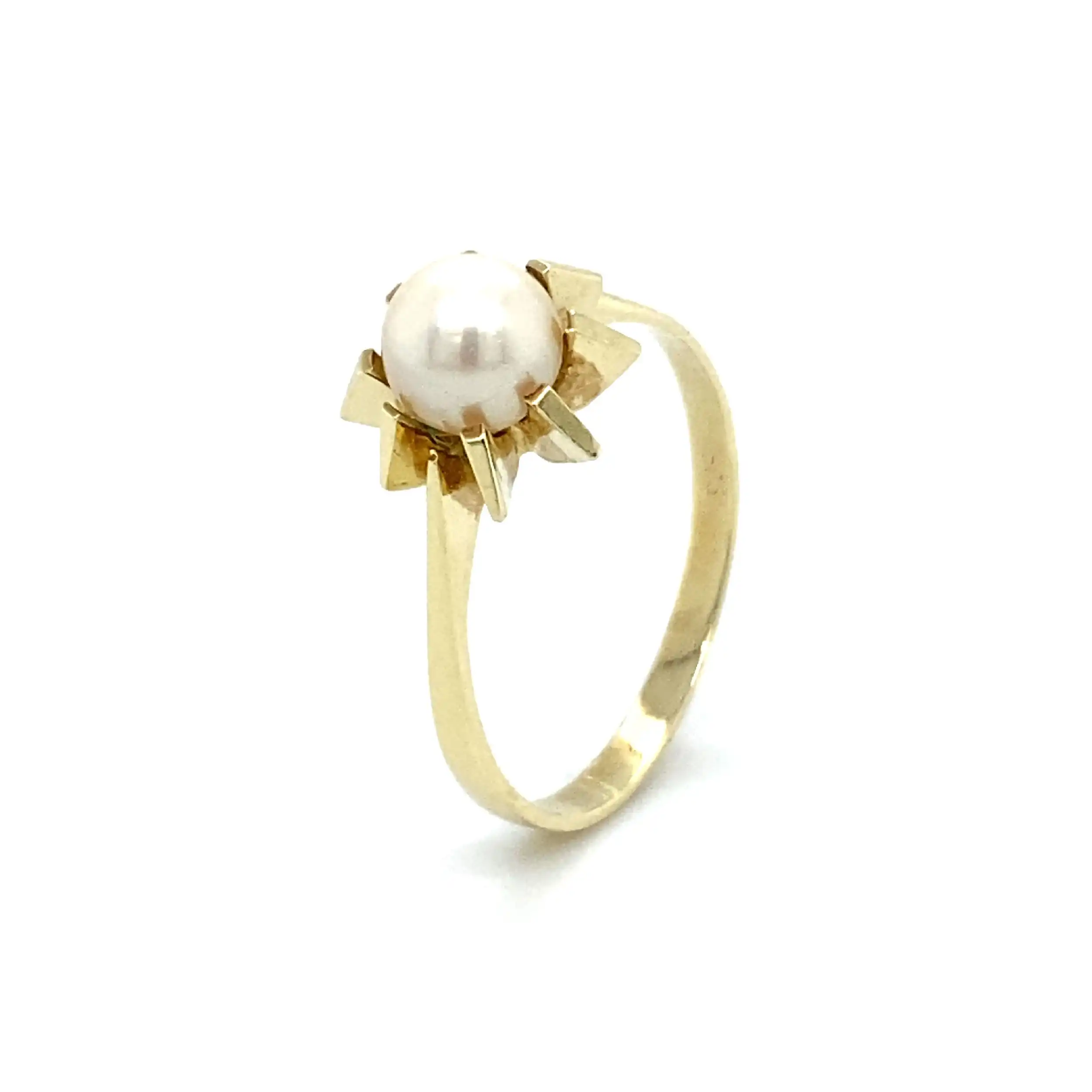 Ring Gelbgold mit Perle