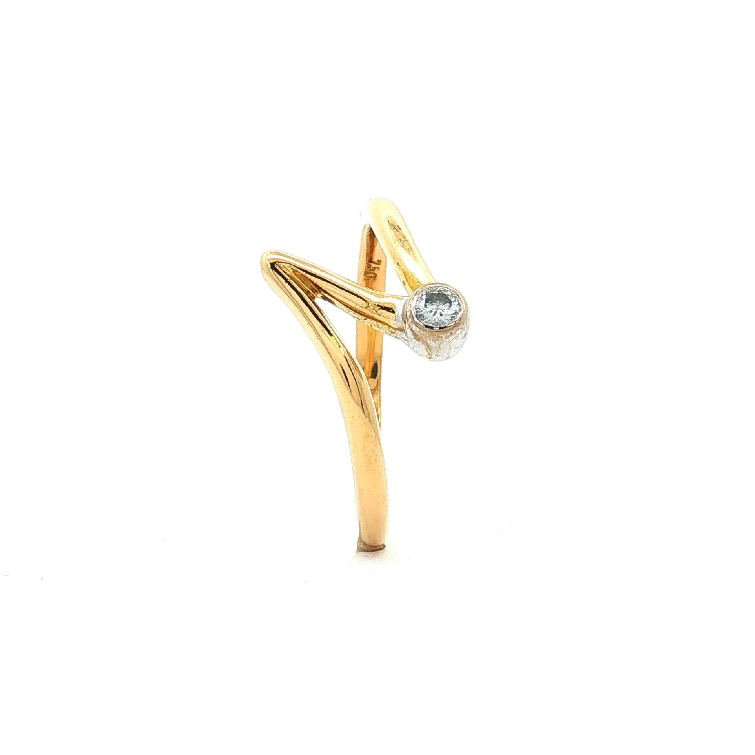 Ring Bicolor mit Solitär Brillant Ring Bicolor mit Solitär Brillant