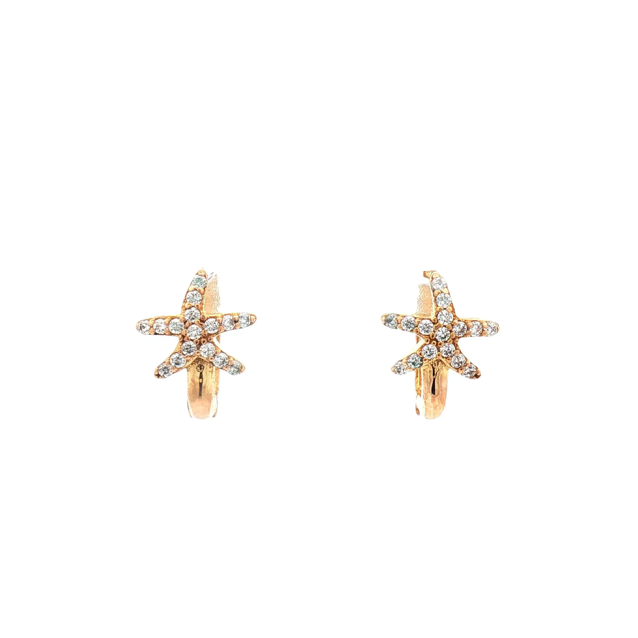 Ohrringe Gelbgold Seestern mit Zirkonia Ohrringe Gelbgold Seestern mit Zirkonia