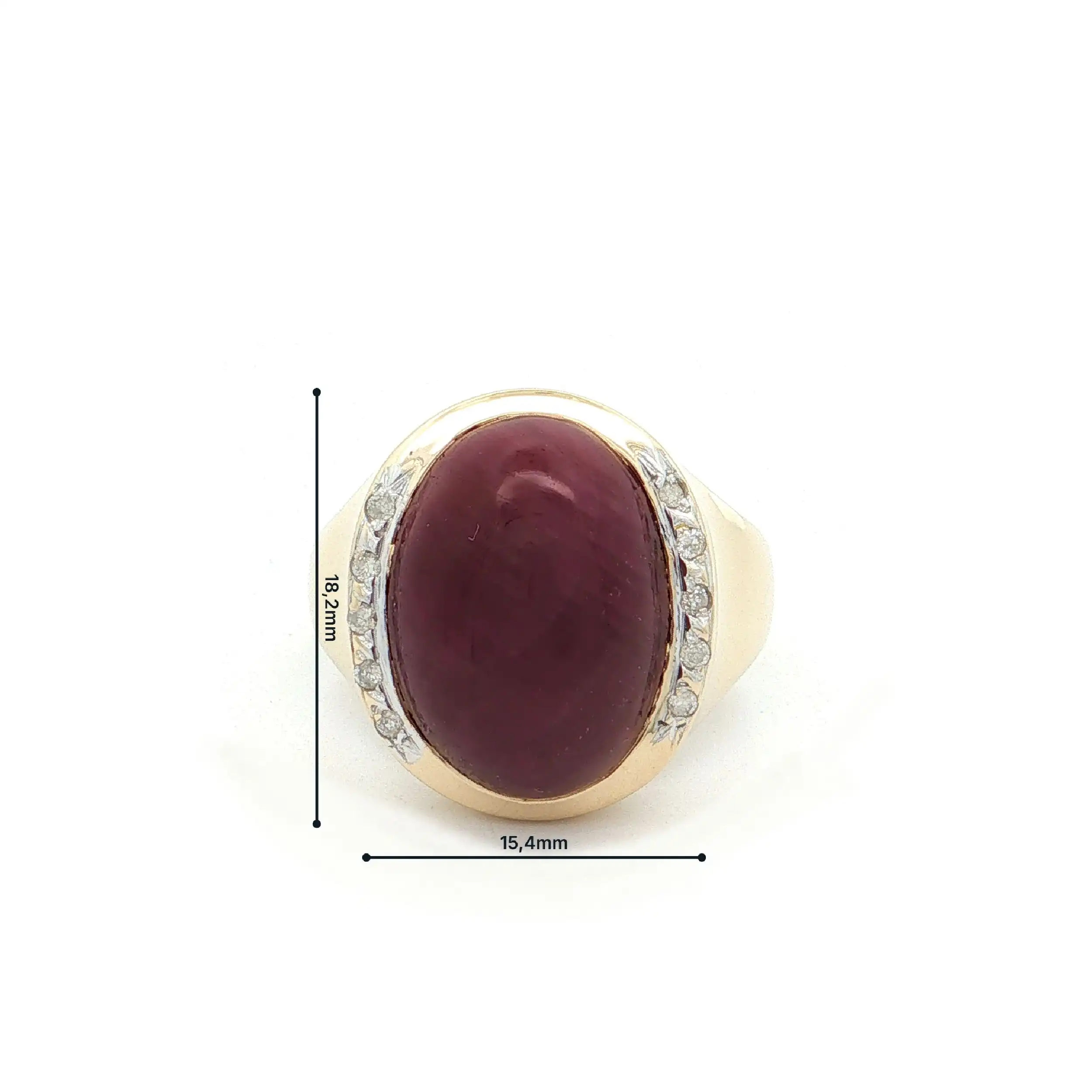 Ring Gelbgold mit Rubin und Diamanten Ring Gelbgold mit Rubin und Diamanten