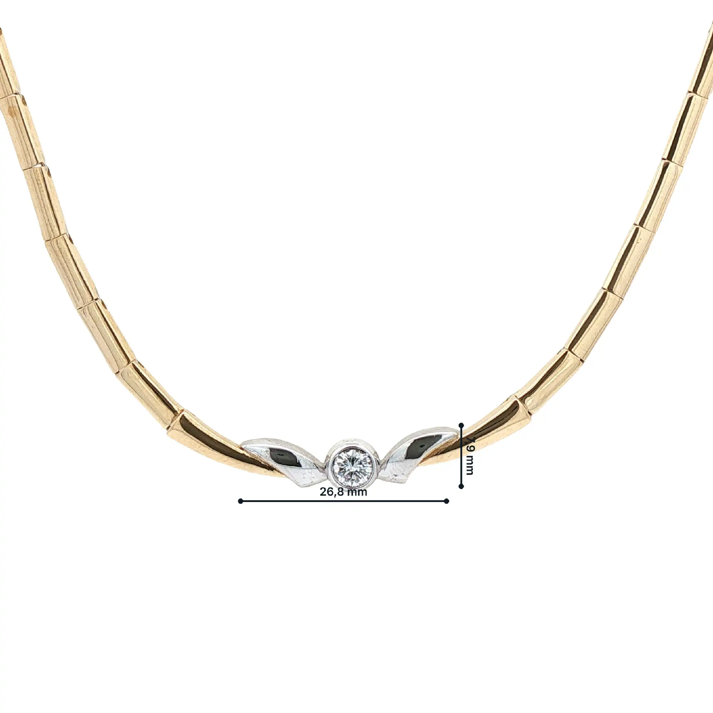 Collier Bicolor mit Brillant