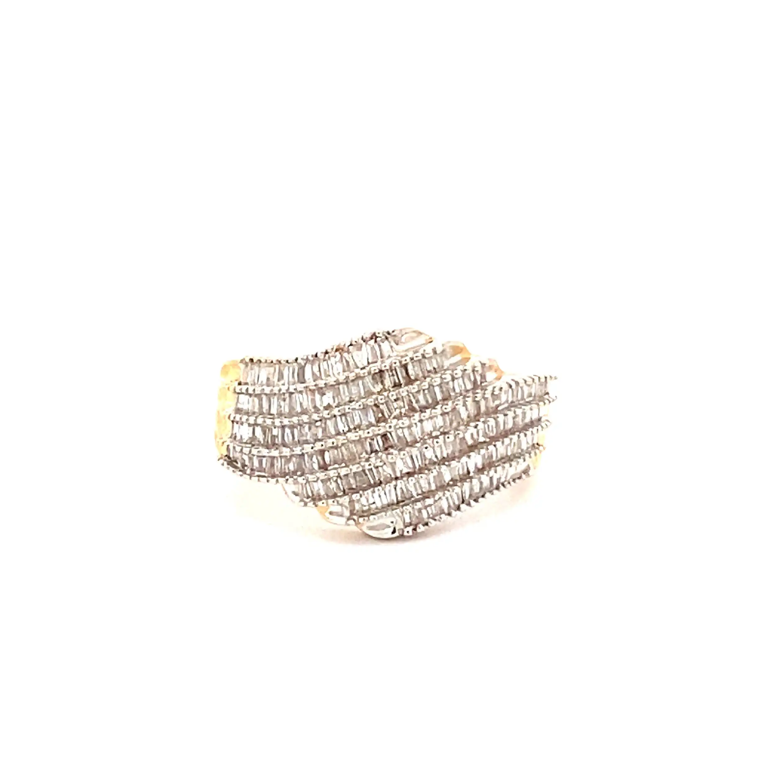 Ring Bicolor mit Baguette Diamanten Ring Bicolor mit Baguette Diamanten