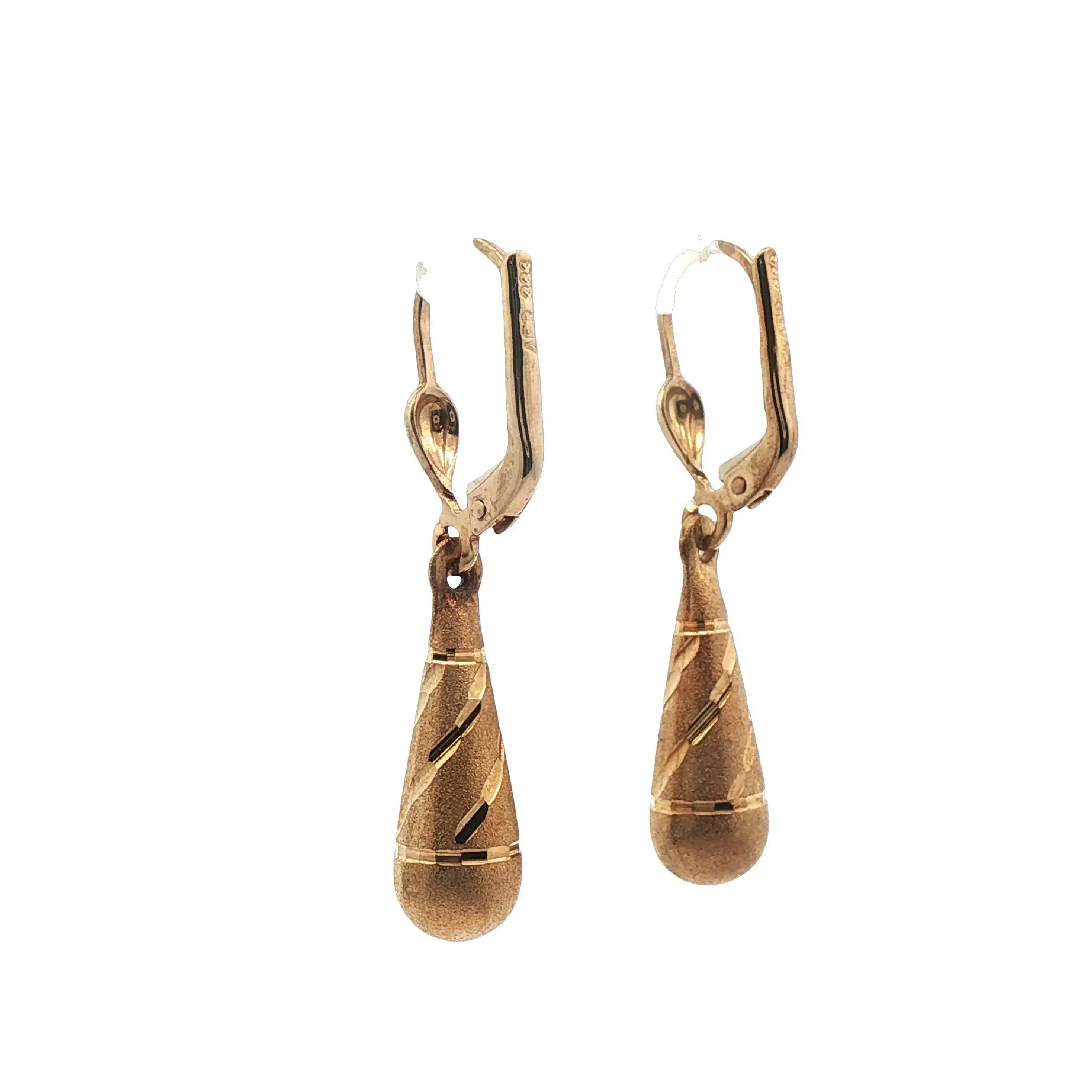 Ohrhänger Gelbgold mit Tropfen