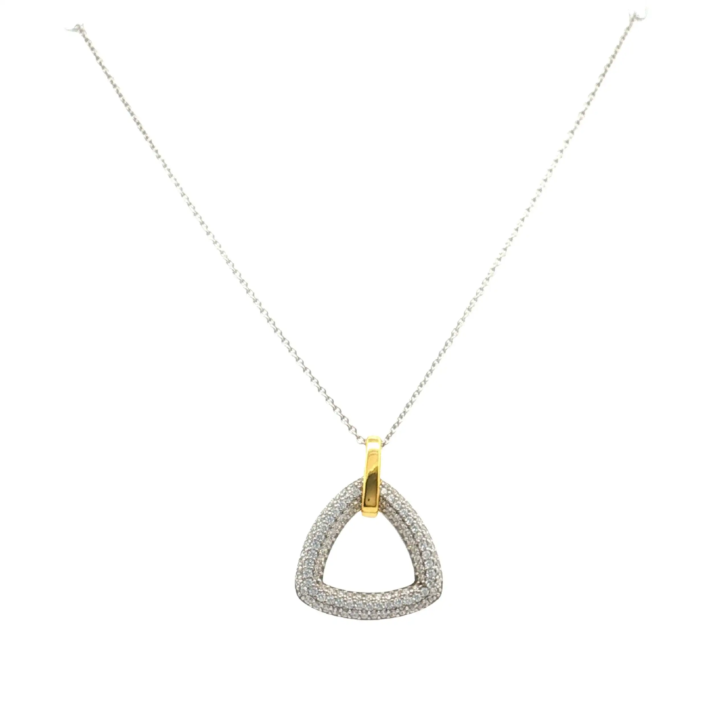 Ankercollier Silber teilvergoldet mit Zirkonia Ankercollier Silber teilvergoldet mit Zirkonia