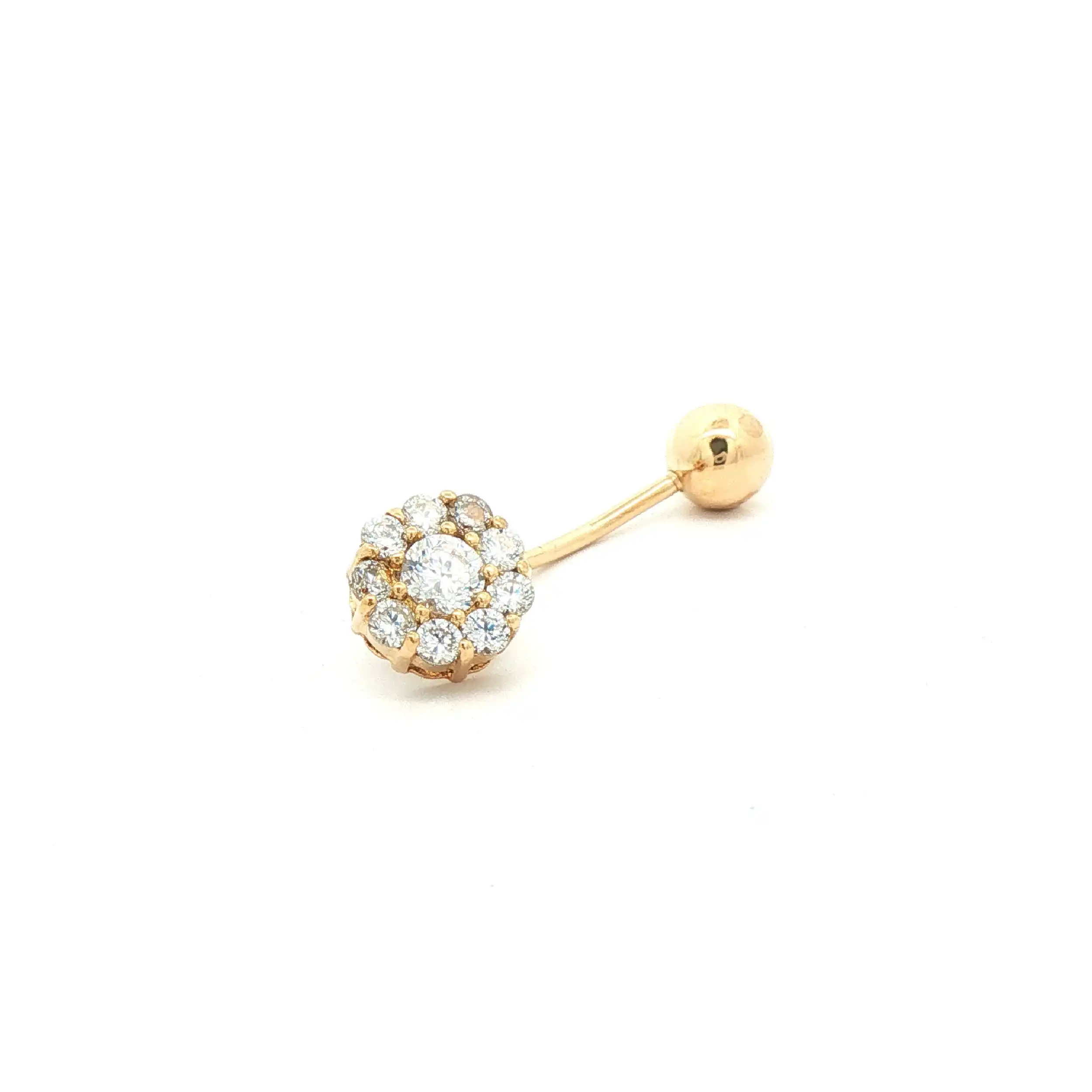 Piercing Gelbgold mit Zirkonia Piercing Gelbgold mit Zirkonia