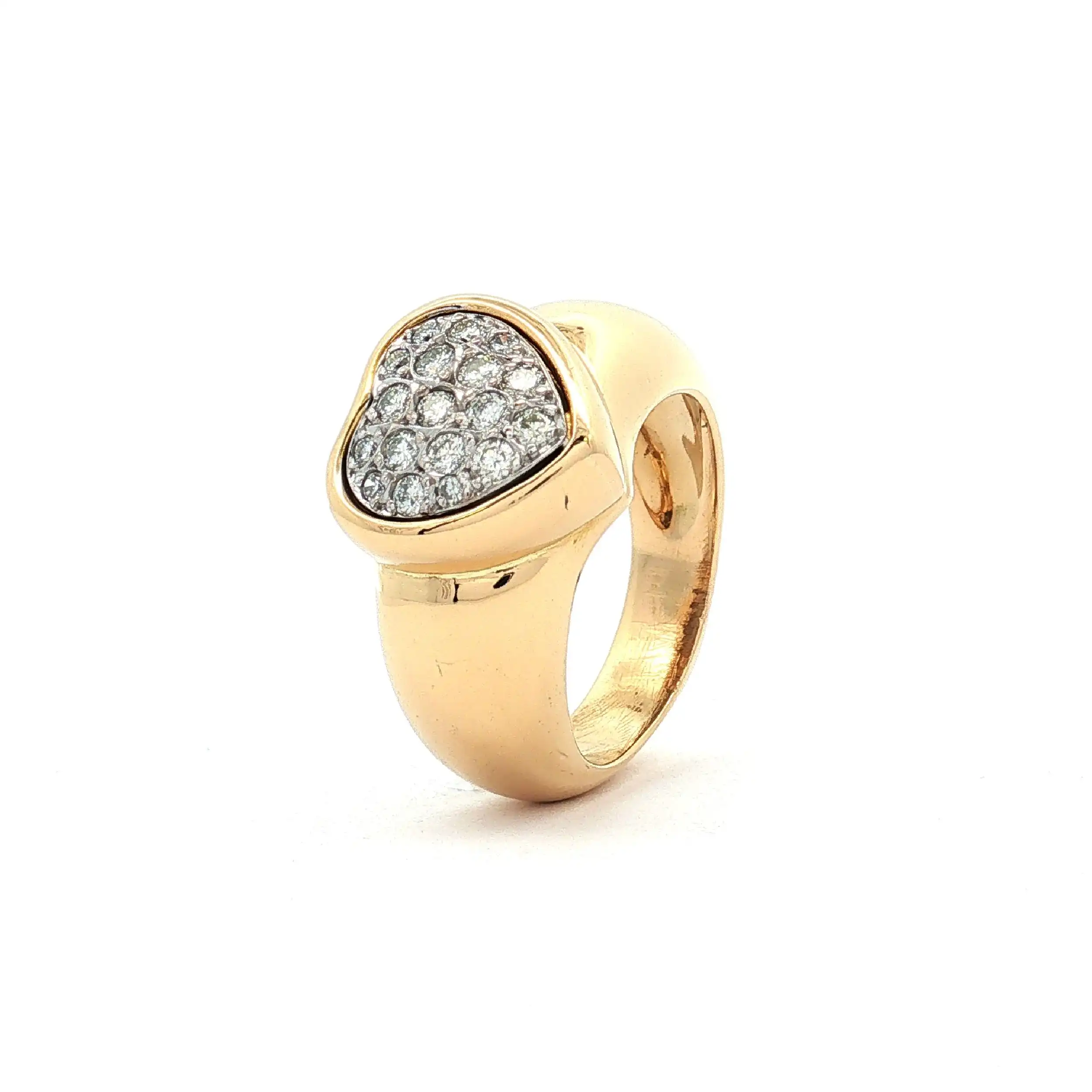 Ring Bicolor Herz mit Brillanten Ring Bicolor Herz mit Brillanten