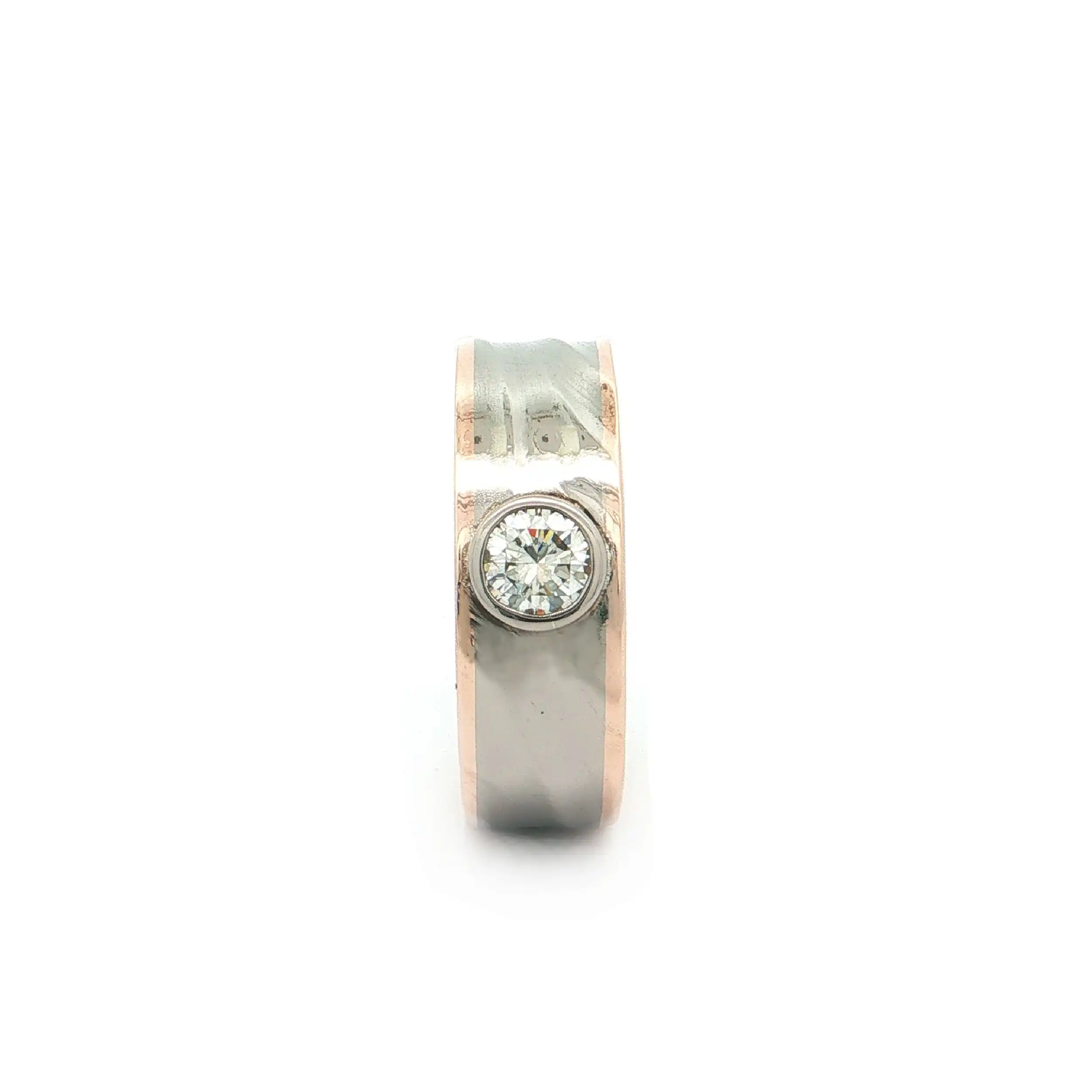 Ring Rosegold und Palladium mit Brillant