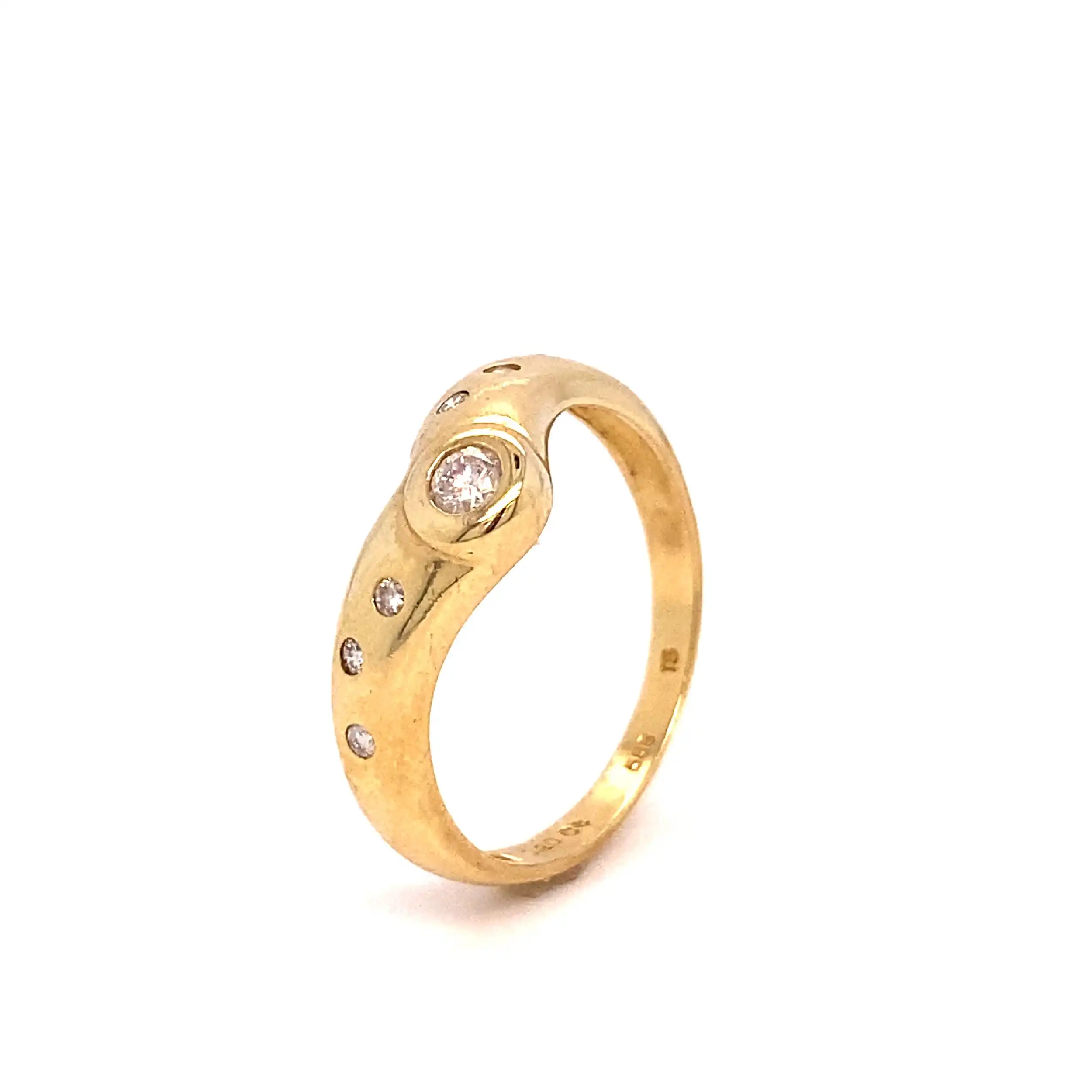 Ring Gelbgold mit Brillanten, graviert mit 0,20ct Ring Gelbgold mit Brillanten, graviert mit 0,20ct