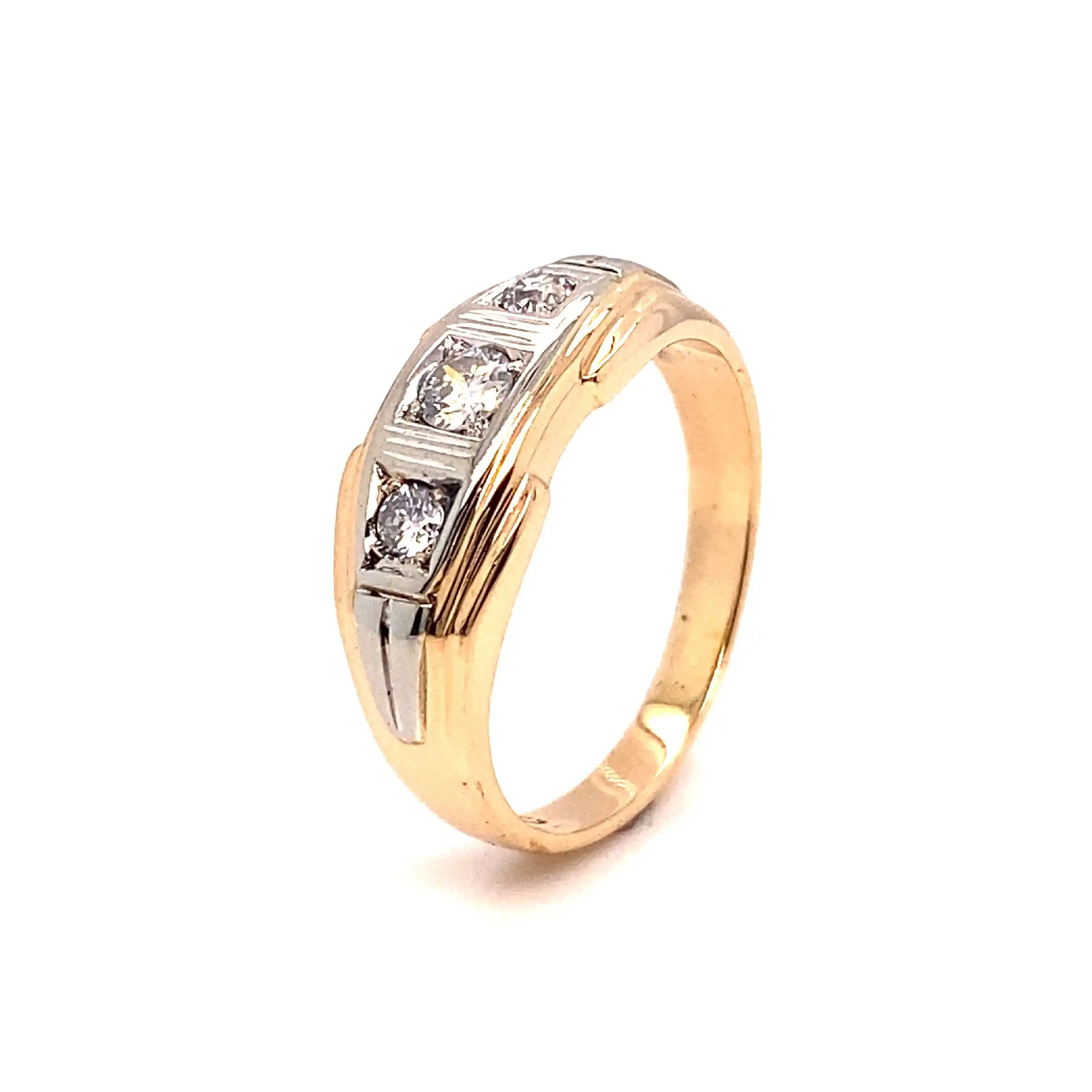 Ring bicolor mit 3 Brillanten Ring bicolor mit 3 Brillanten