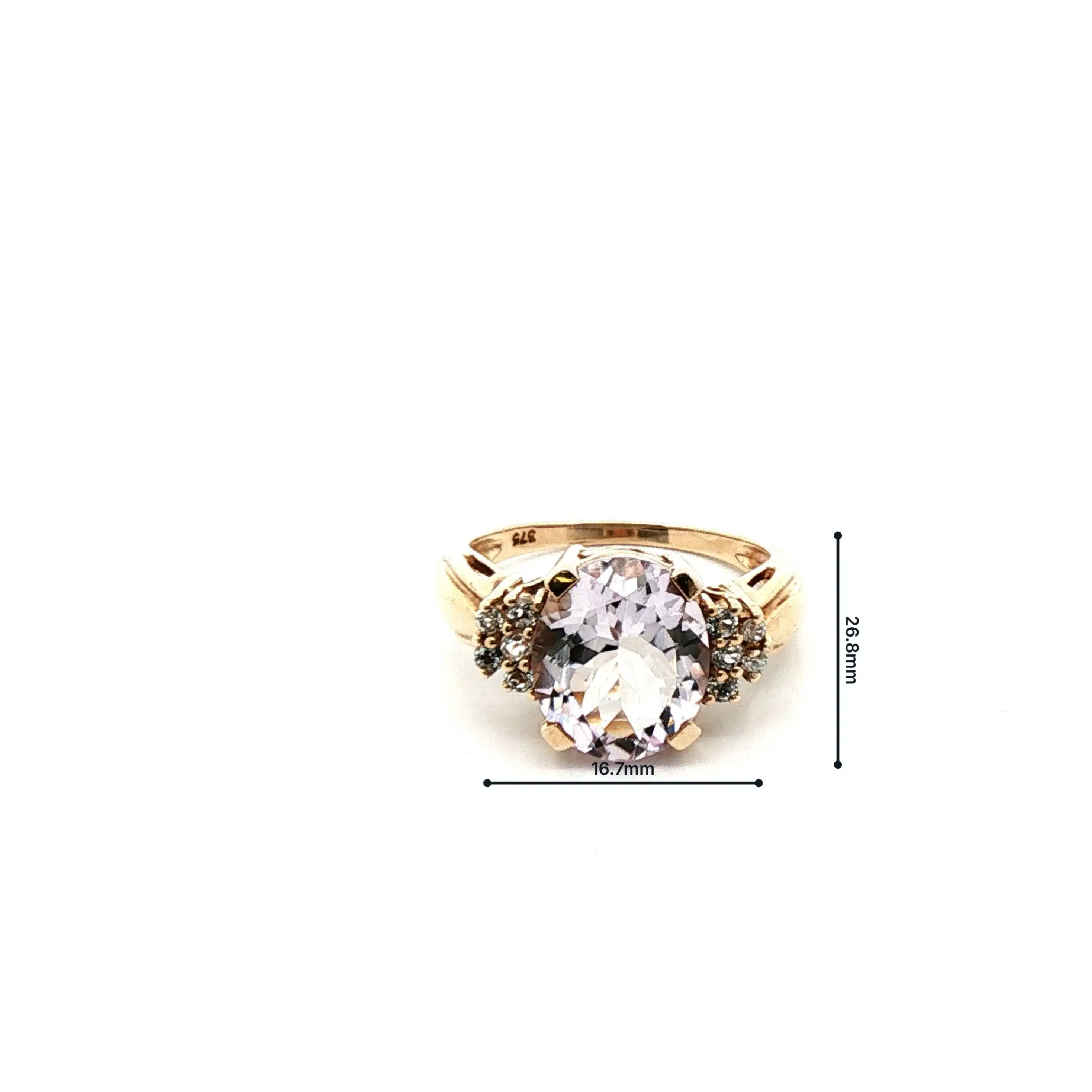 Ring Gelbgold mit Ametyst und Zirkonia Ring Gelbgold mit Ametyst und Zirkonia