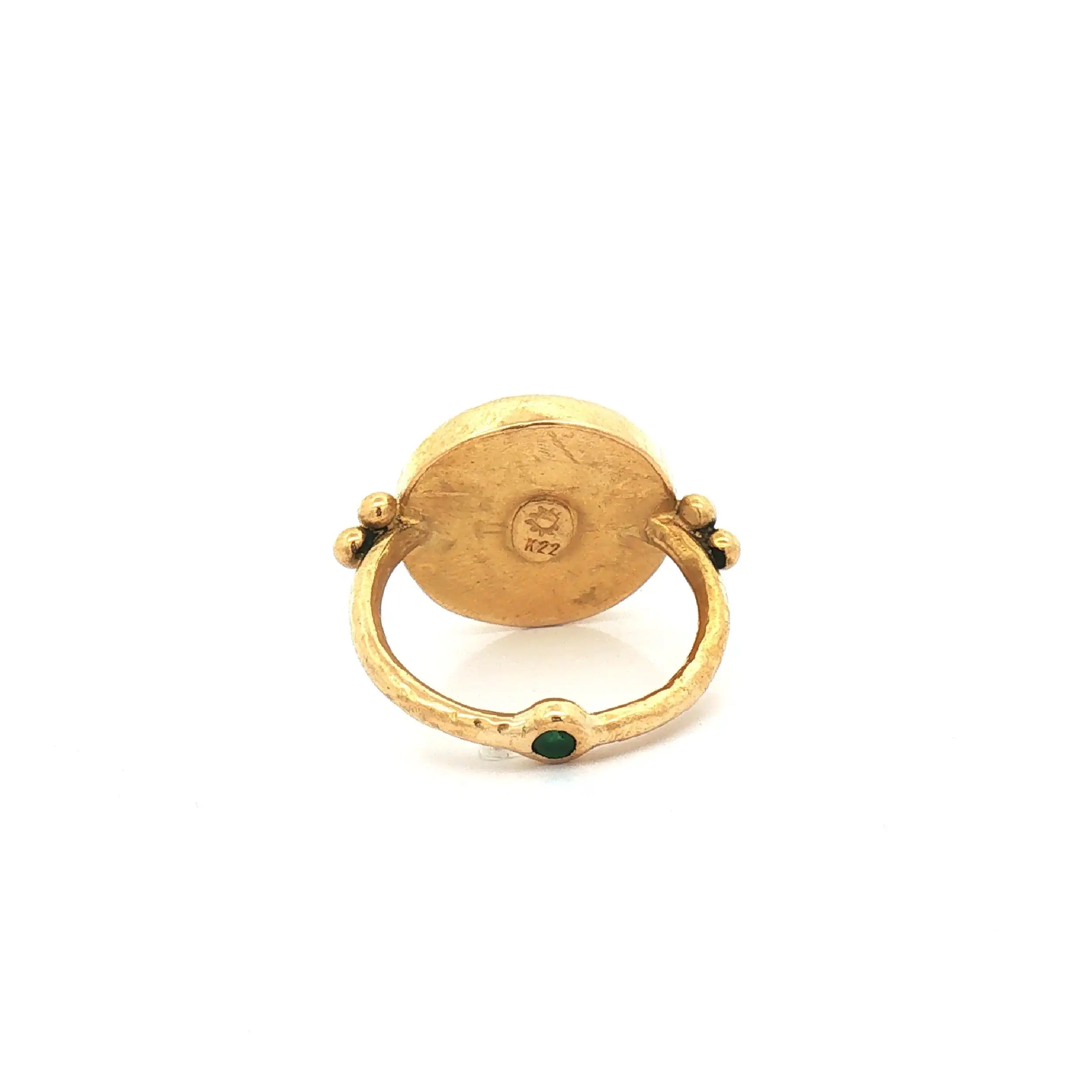 Ring Gelbgold mit blauem Farbstein