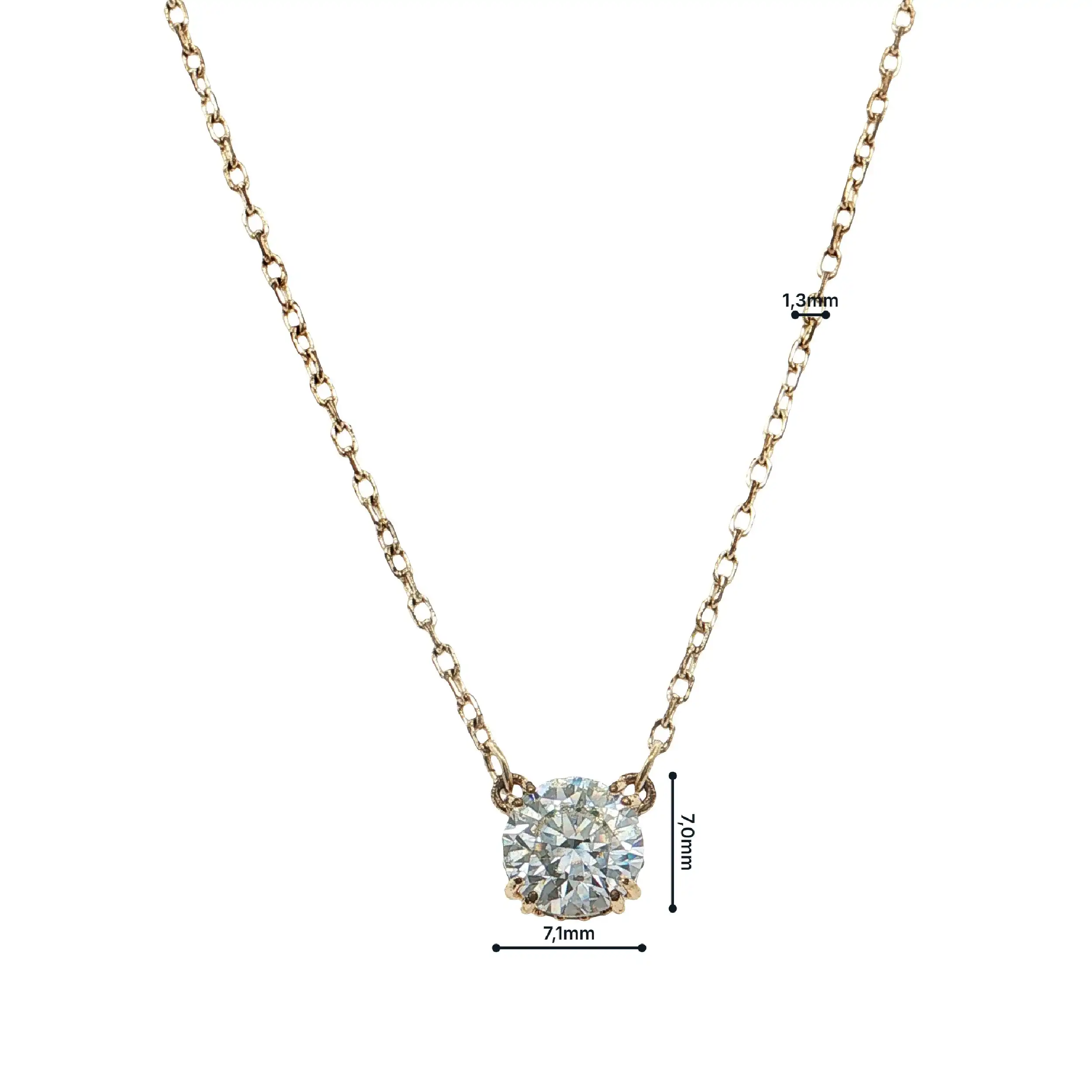 Collier vergoldet mit Zirkonia "Swarovski"