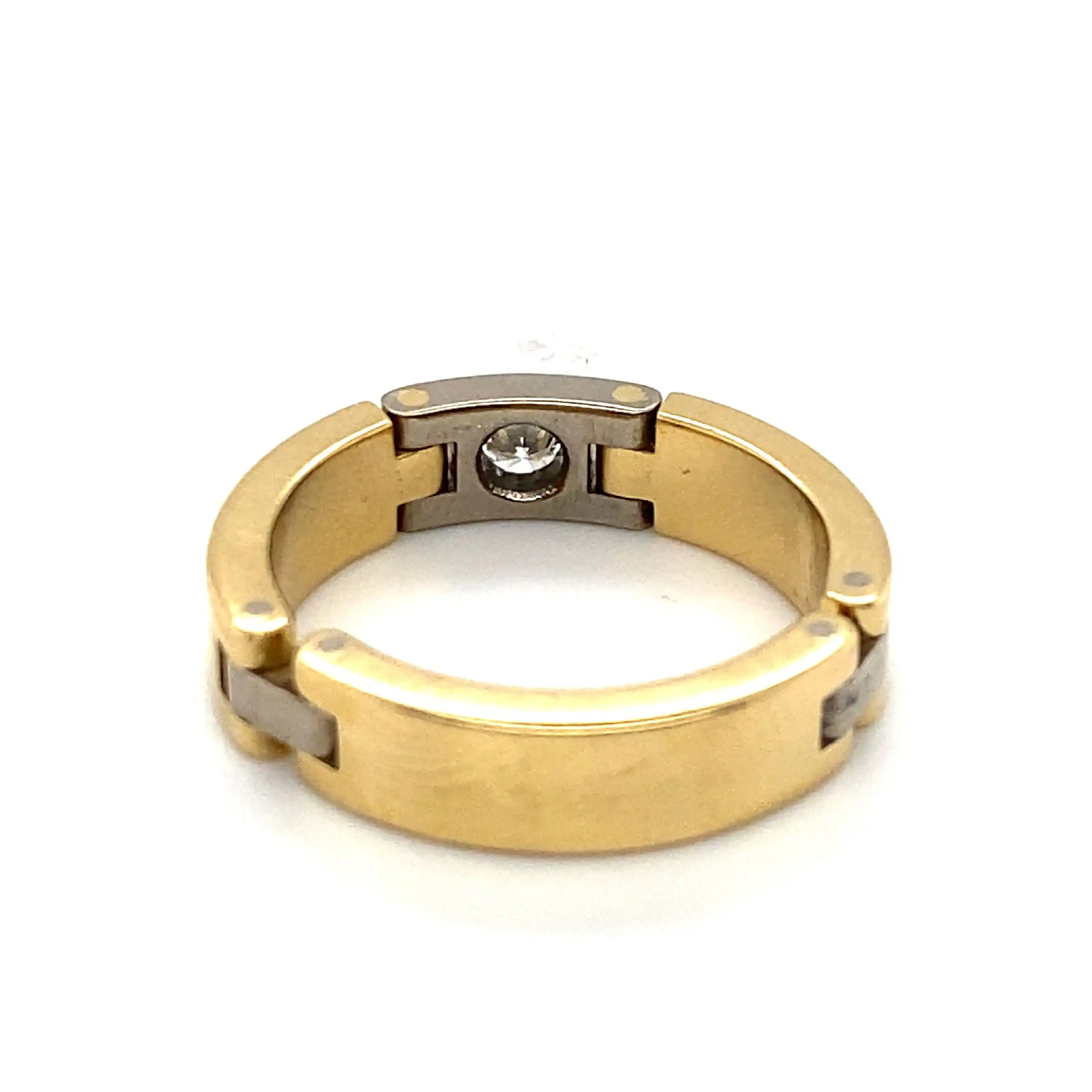 Kettenring bicolor mit Brillant Kettenring bicolor mit Brillant