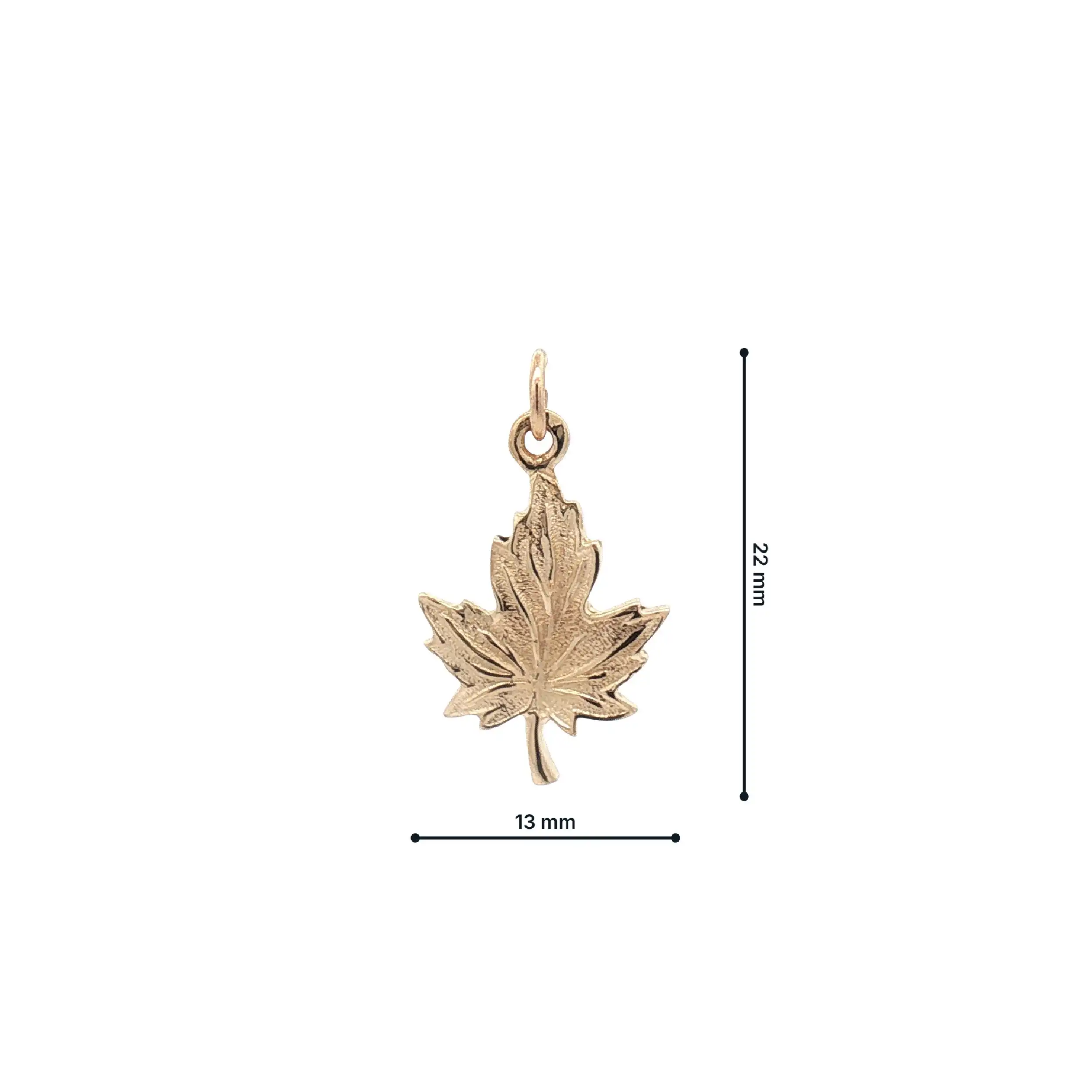 Anhänger Gelbgold Ahornblatt
