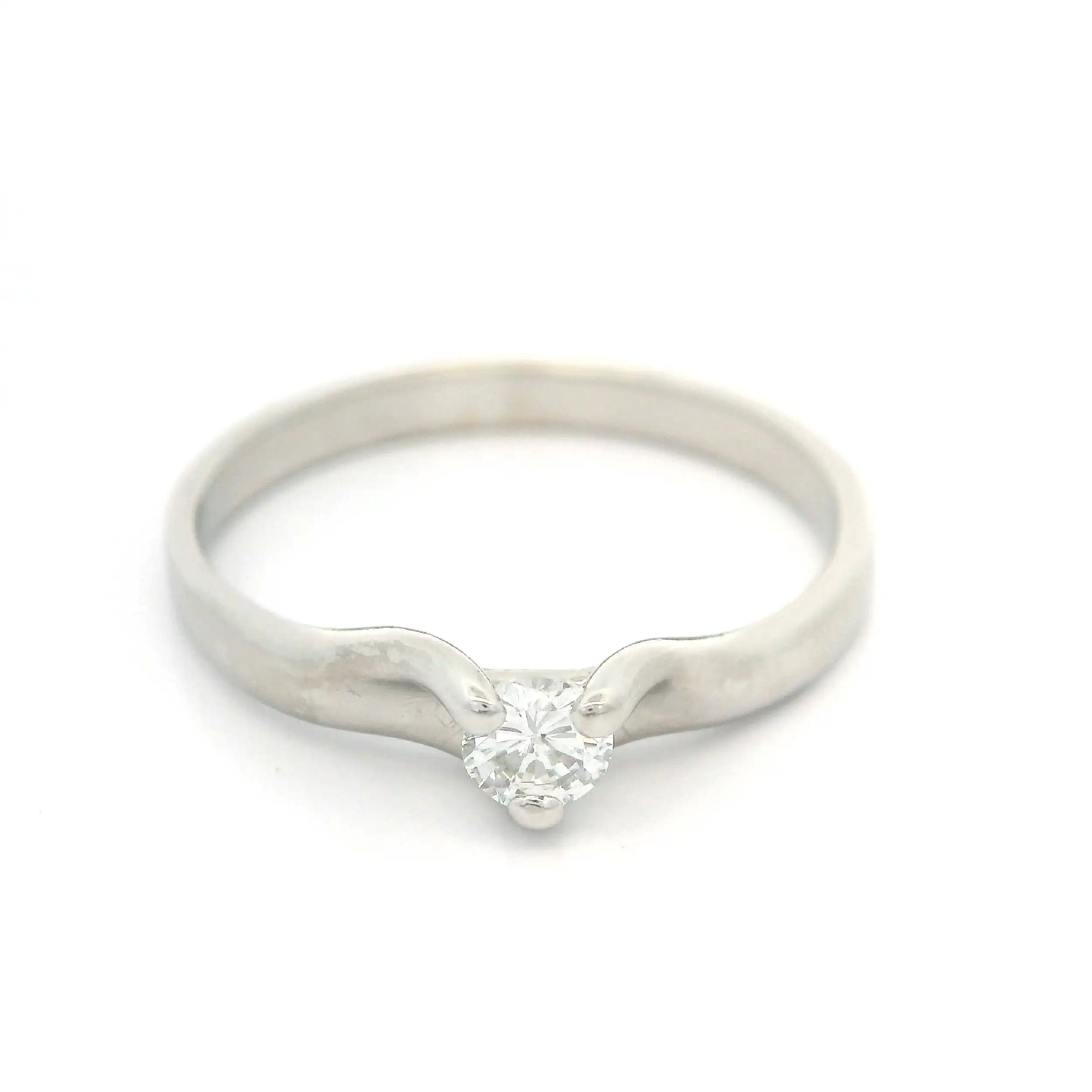 Ring Weißgold mit Brillant Ring Weißgold mit Brillant