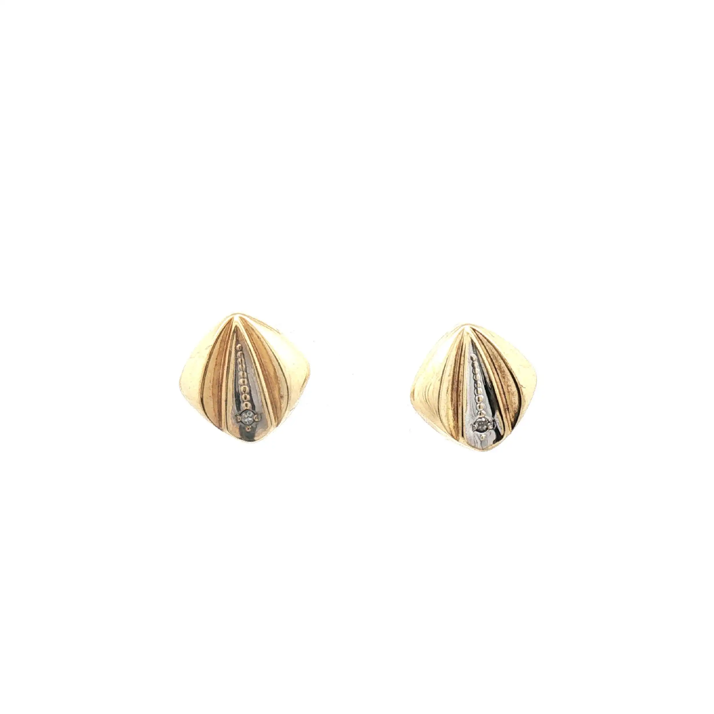 Ohrstecker Bicolor mit Diamant Ohrstecker Bicolor mit Diamant