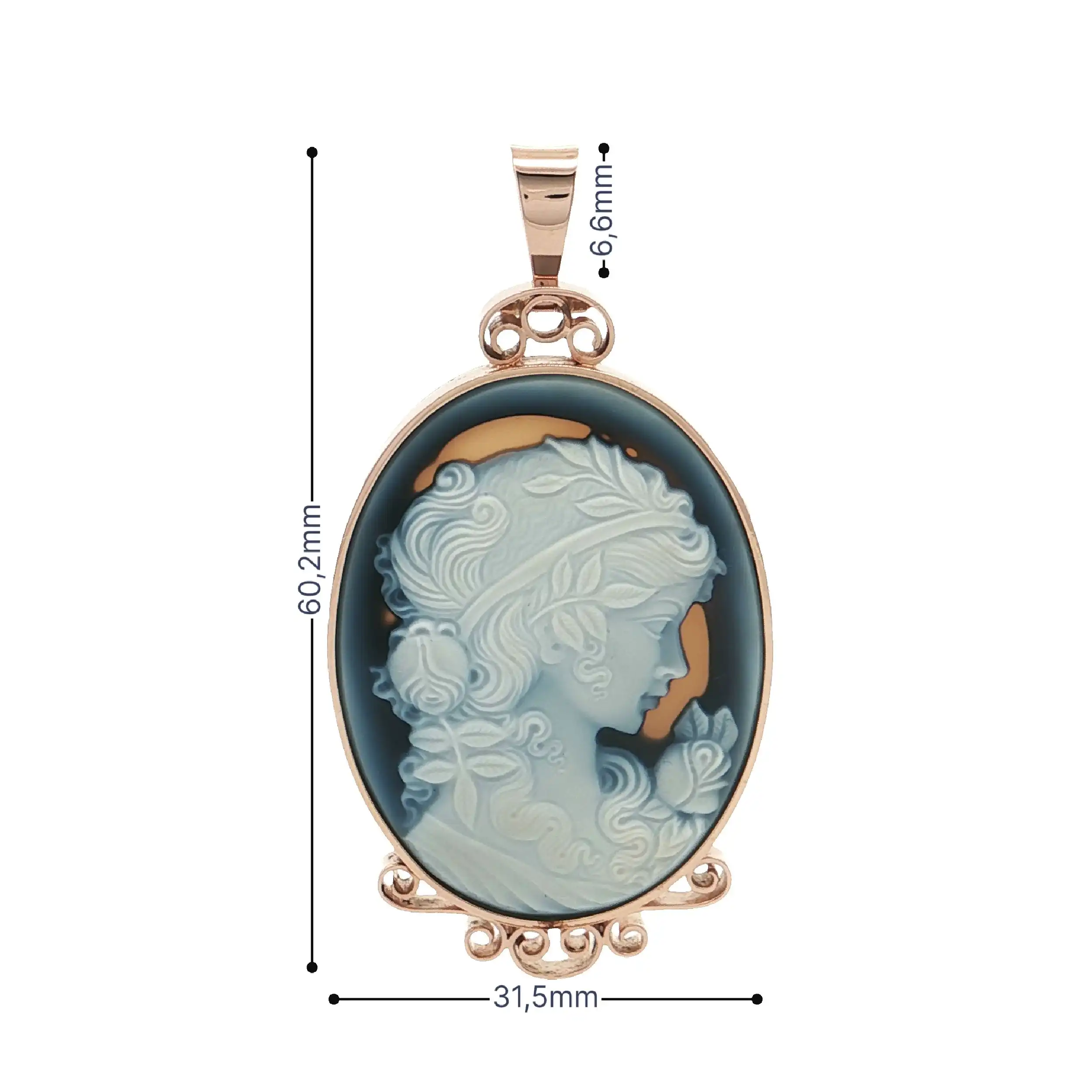 Anhänger /Brosche Antik Rosegold Kamee Anhänger /Brosche Antik Rosegold Kamee