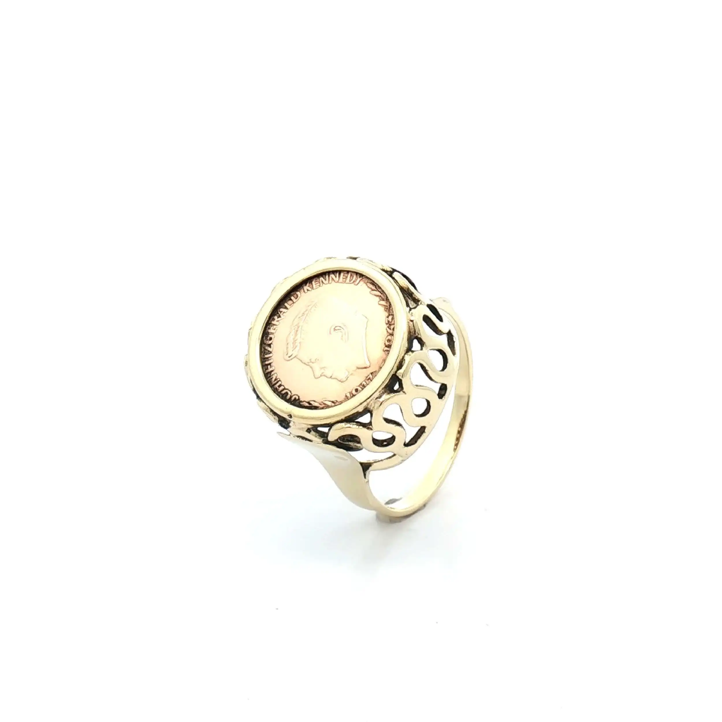 Ring Gelbgold mit Münze Ring Gelbgold mit Münze